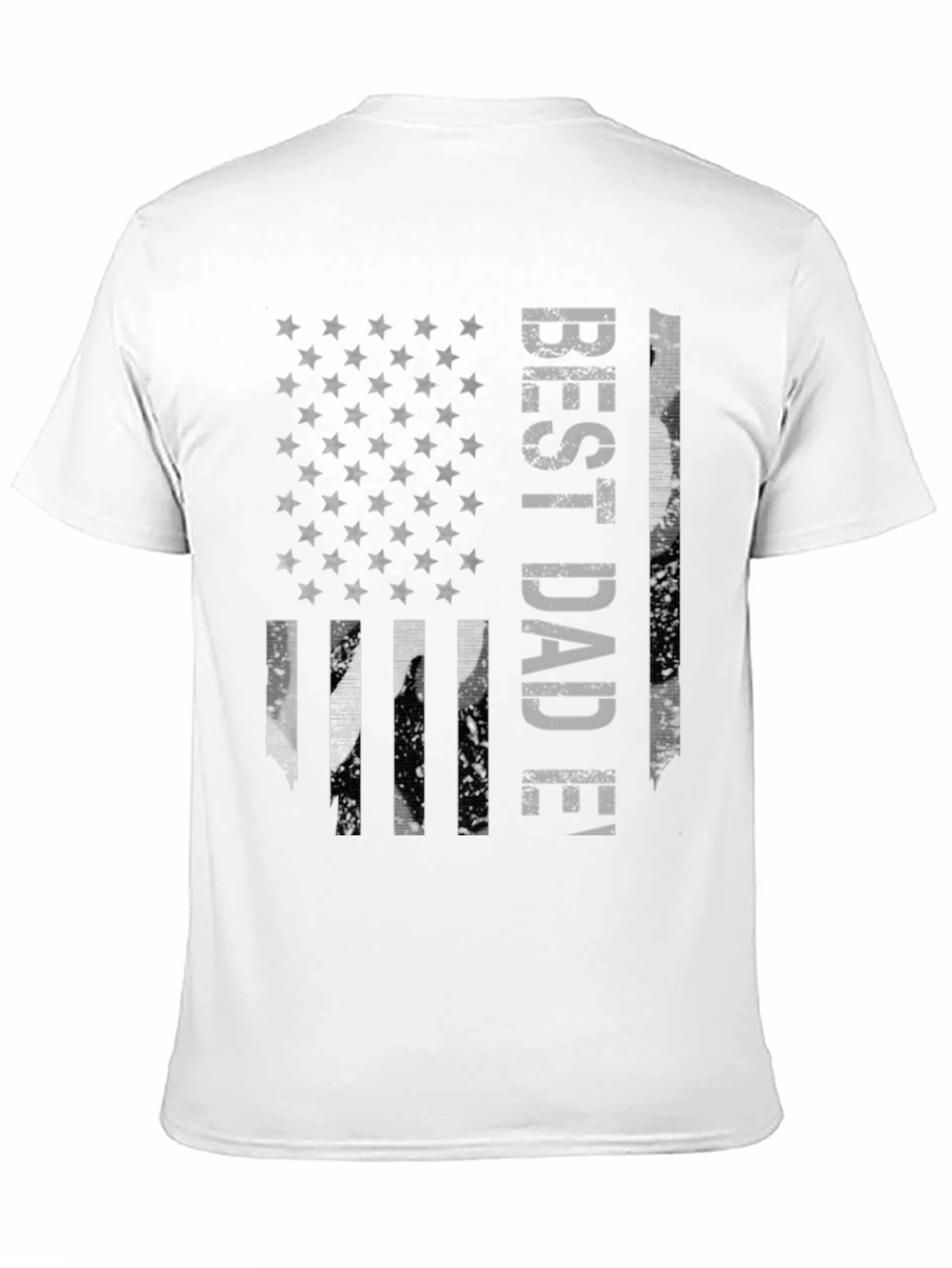 Best Dad Ever American Flag Graphic T-Shirt