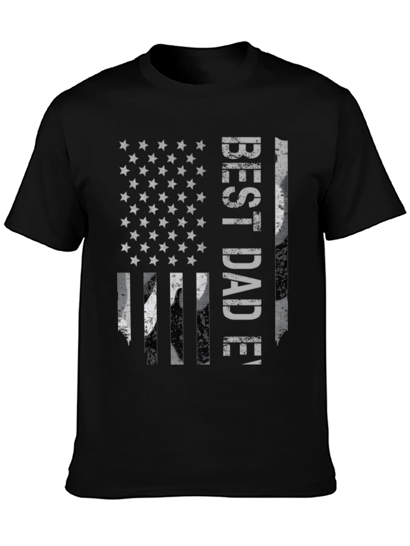 Best Dad Ever American Flag Graphic T-Shirt