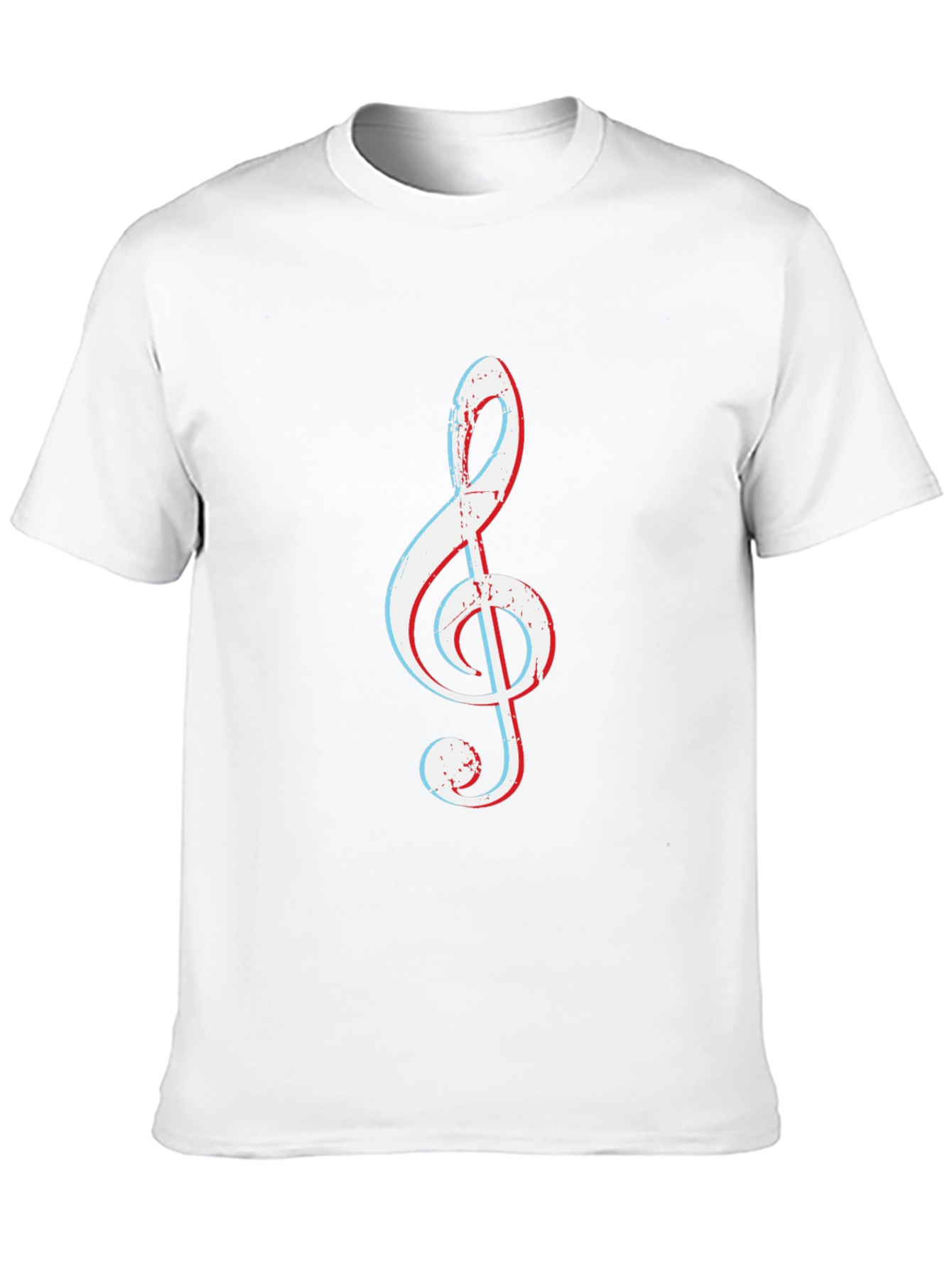 Treble Clef Graphic Tee - Black Cotton T-Shirt