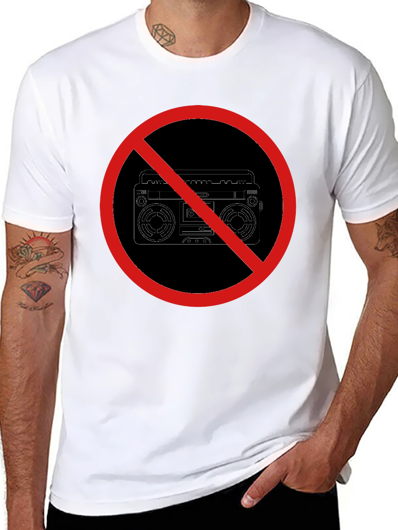 No Boombox Graphic Tee