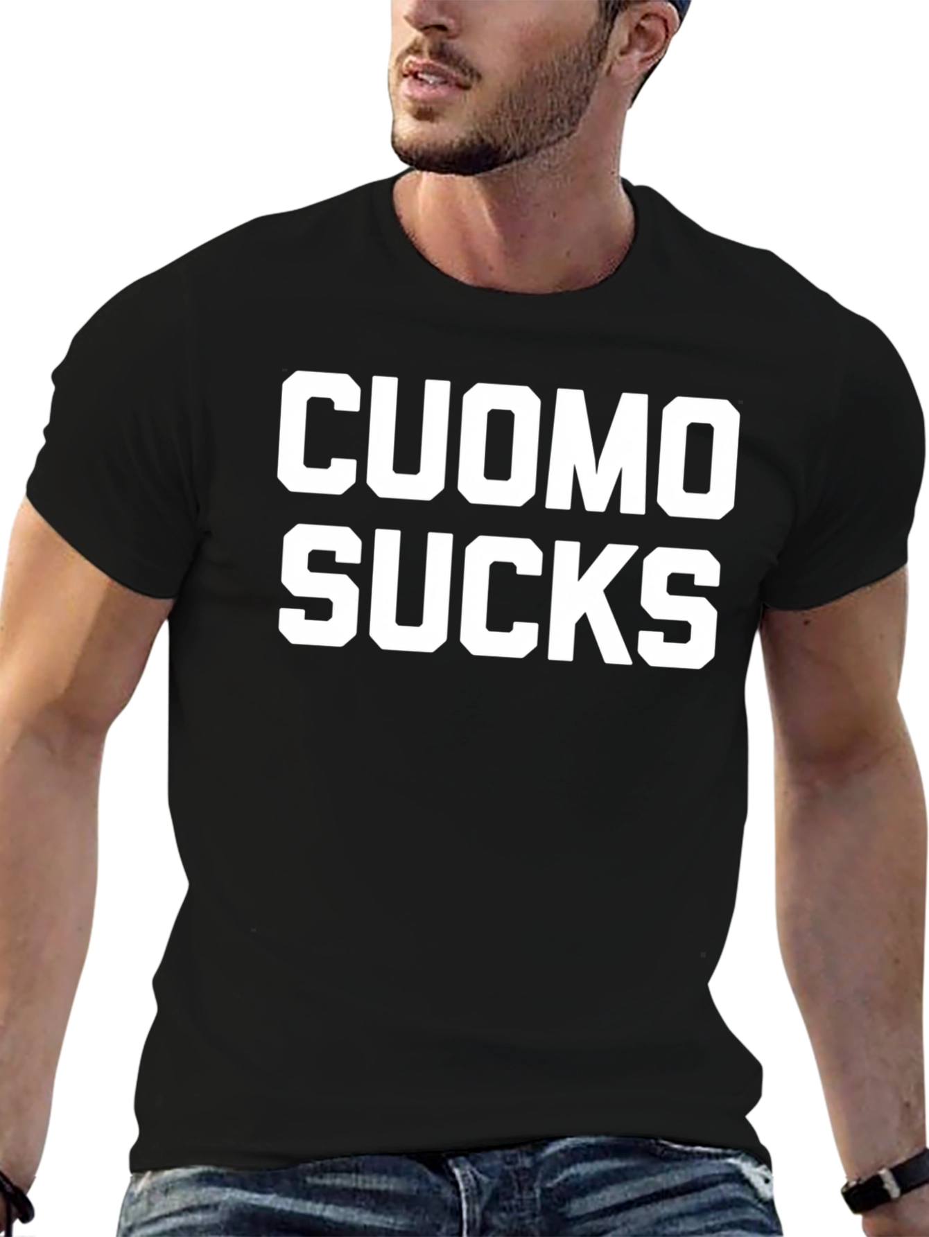 Cuomo Sucks Graphic T-Shirt - Bold Statement Tee