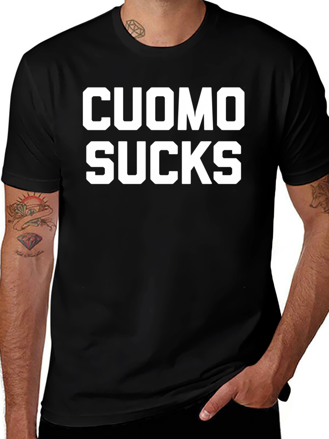 Cuomo Sucks Graphic T-Shirt - Bold Statement Tee