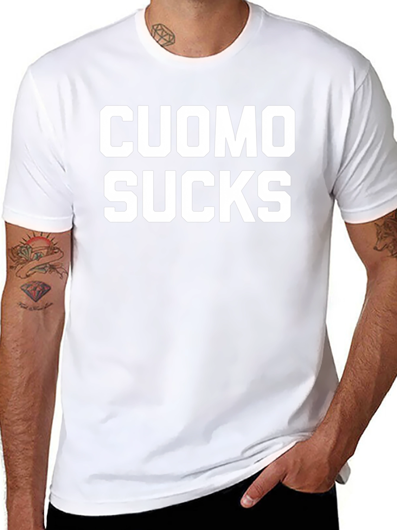 Cuomo Sucks Graphic T-Shirt - Bold Statement Tee