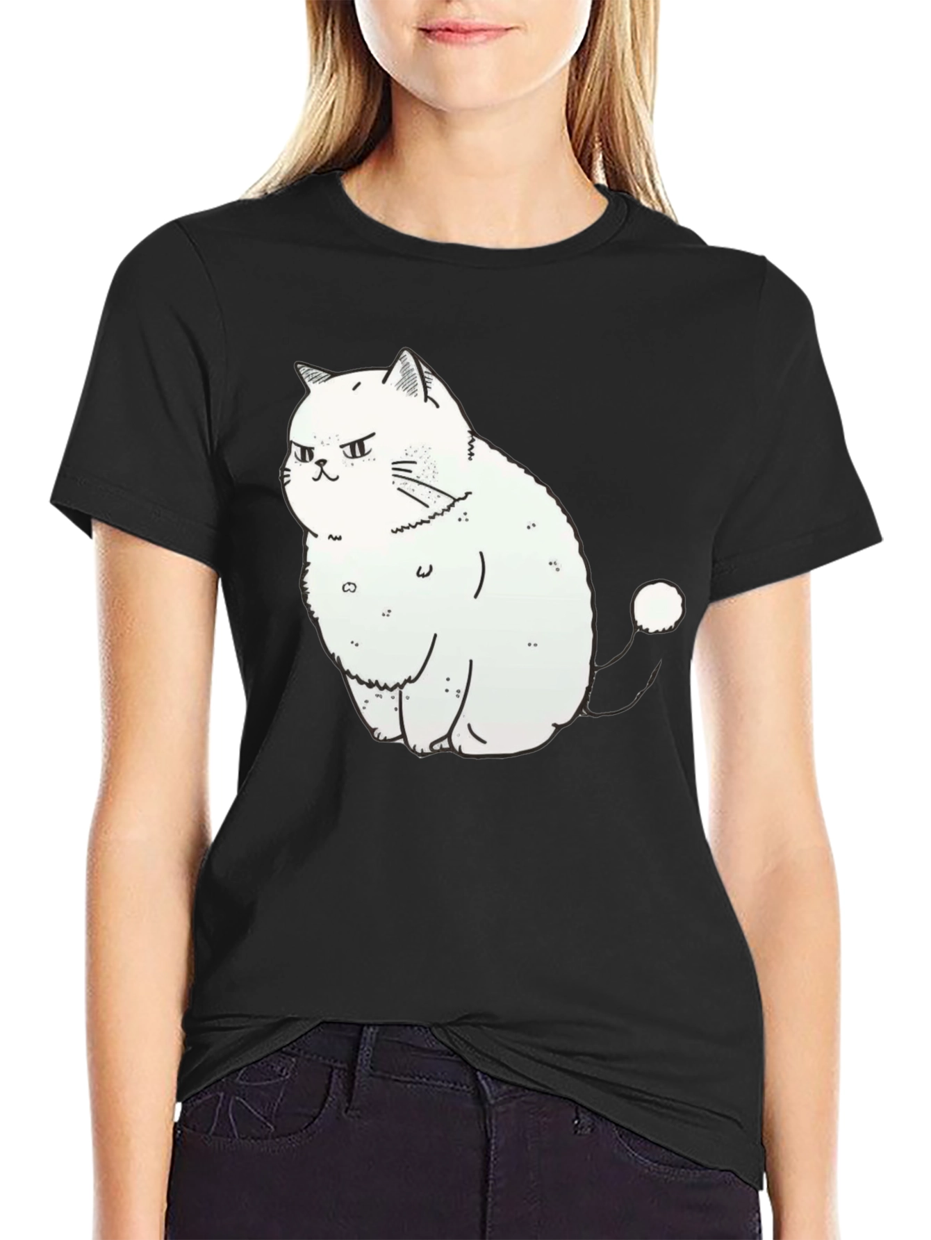 Grumpy Cat Graphic Tee - Soft Cotton Black T-Shirt