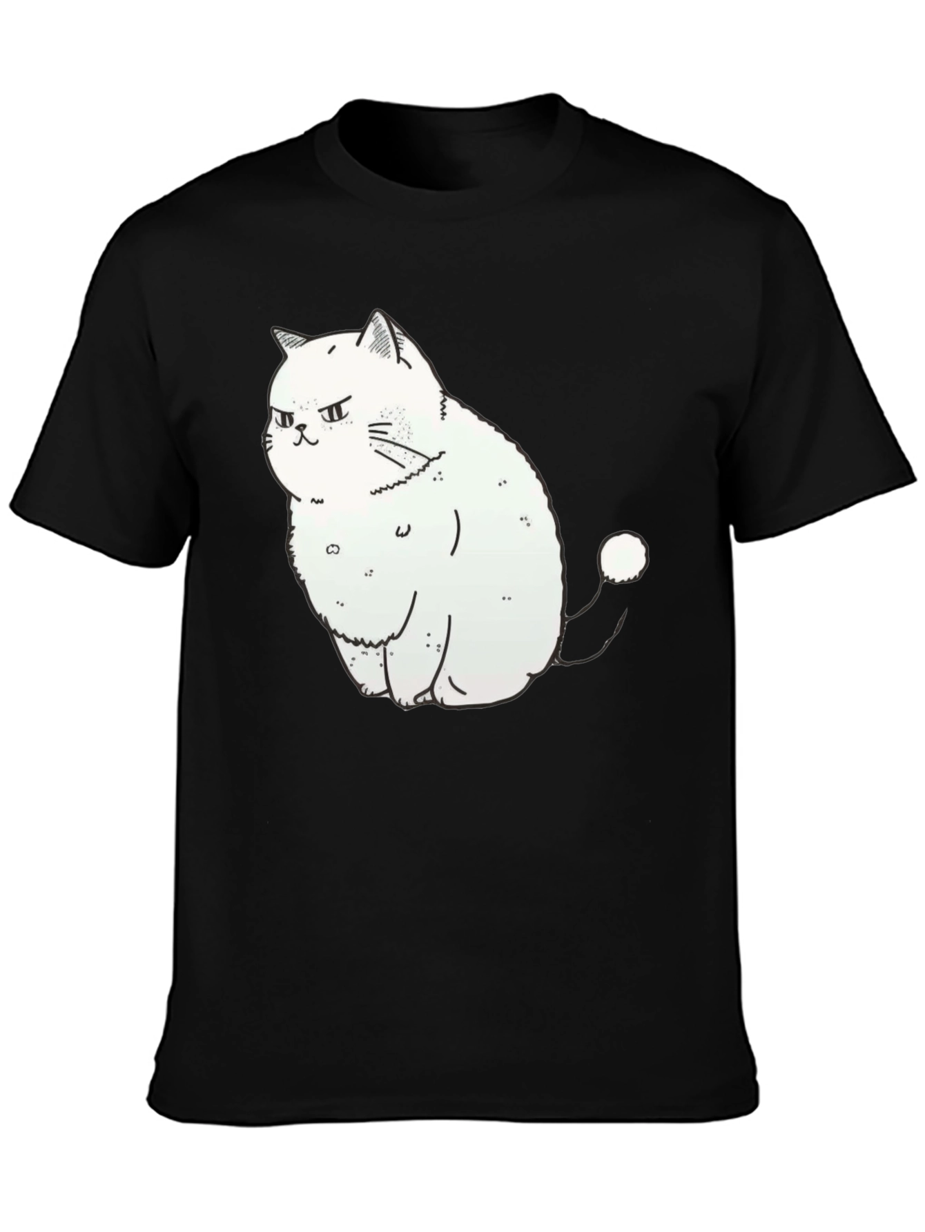 Grumpy Cat Graphic Tee - Soft Cotton Black T-Shirt
