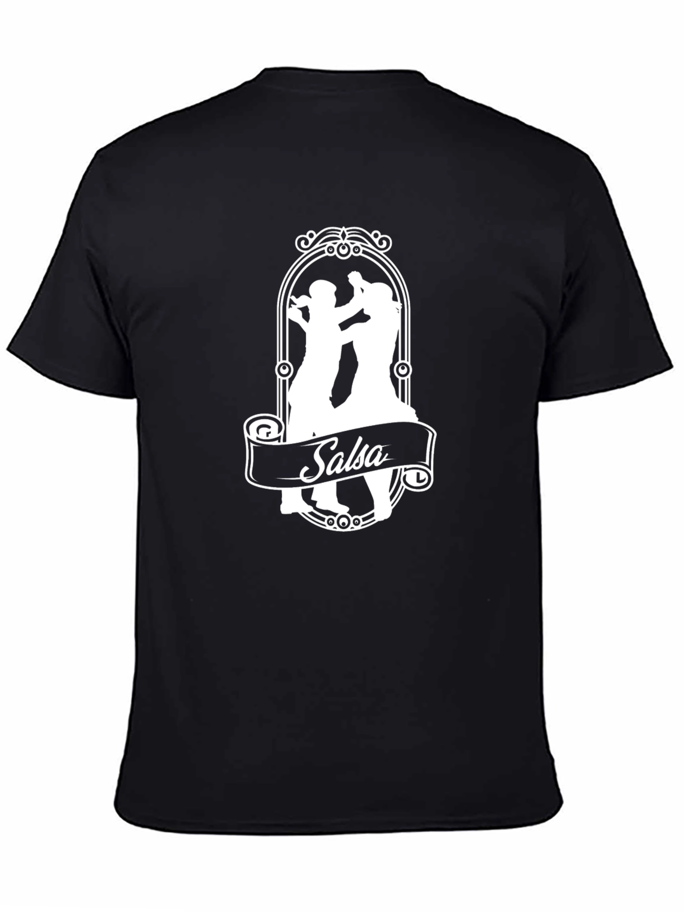 Salsa Dance Silhouette Black T-Shirt