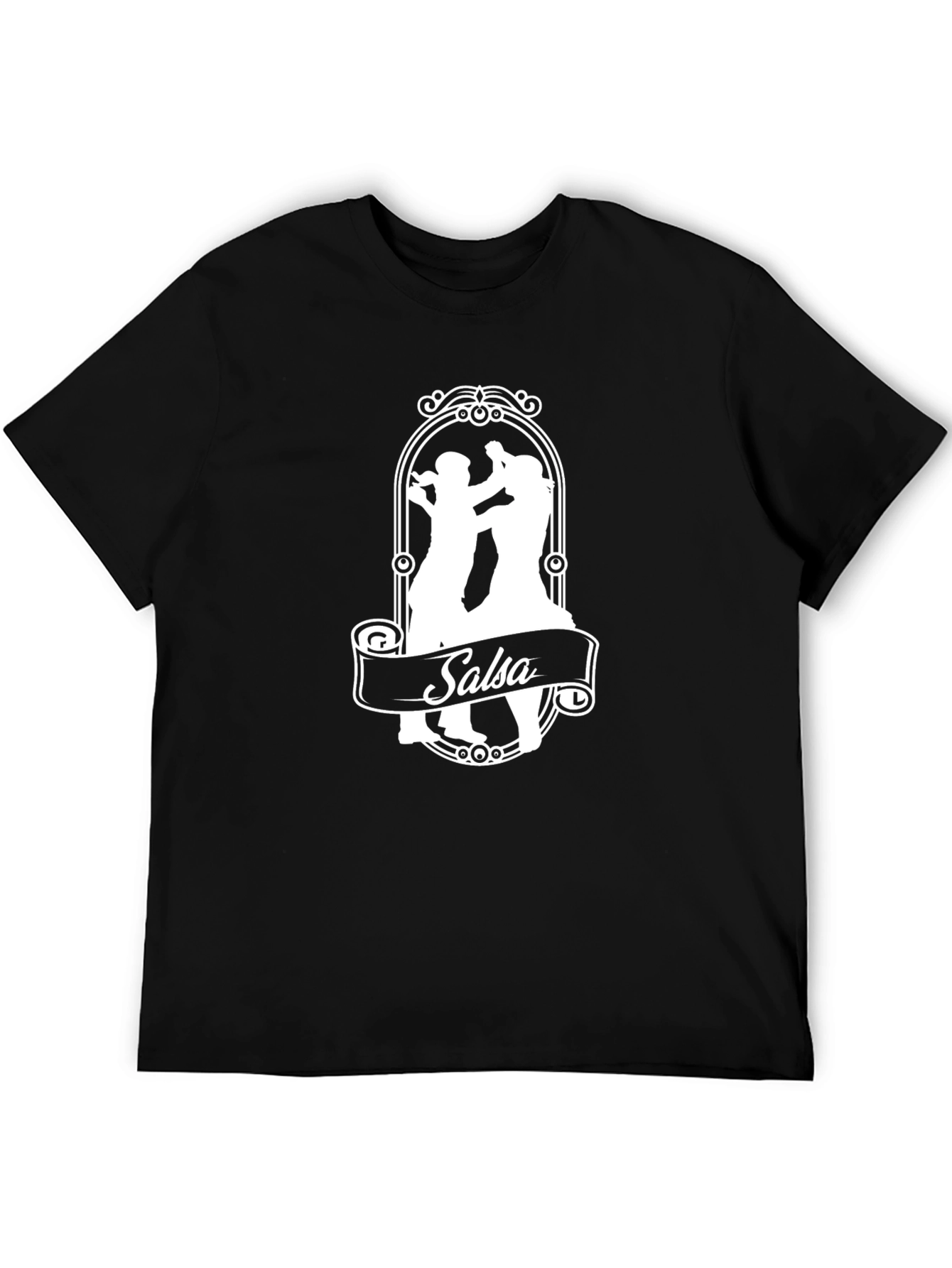 Salsa Dance Silhouette Black T-Shirt