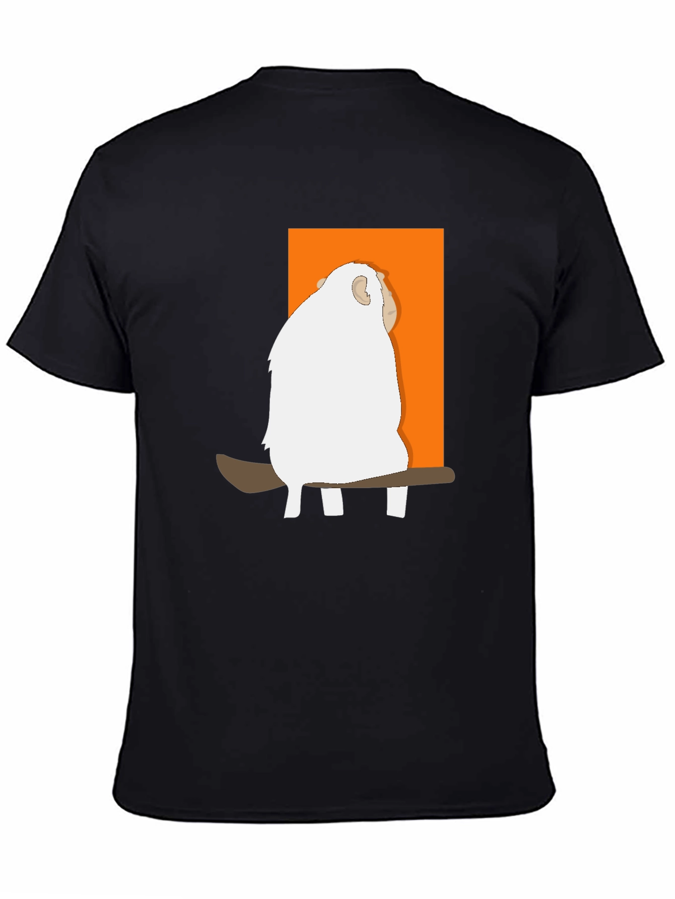Yeti on Branch Graphic Tee - Black Cotton Blend