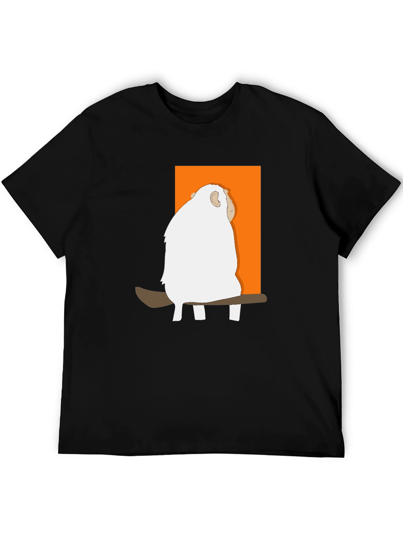 Yeti on Branch Graphic Tee - Black Cotton Blend