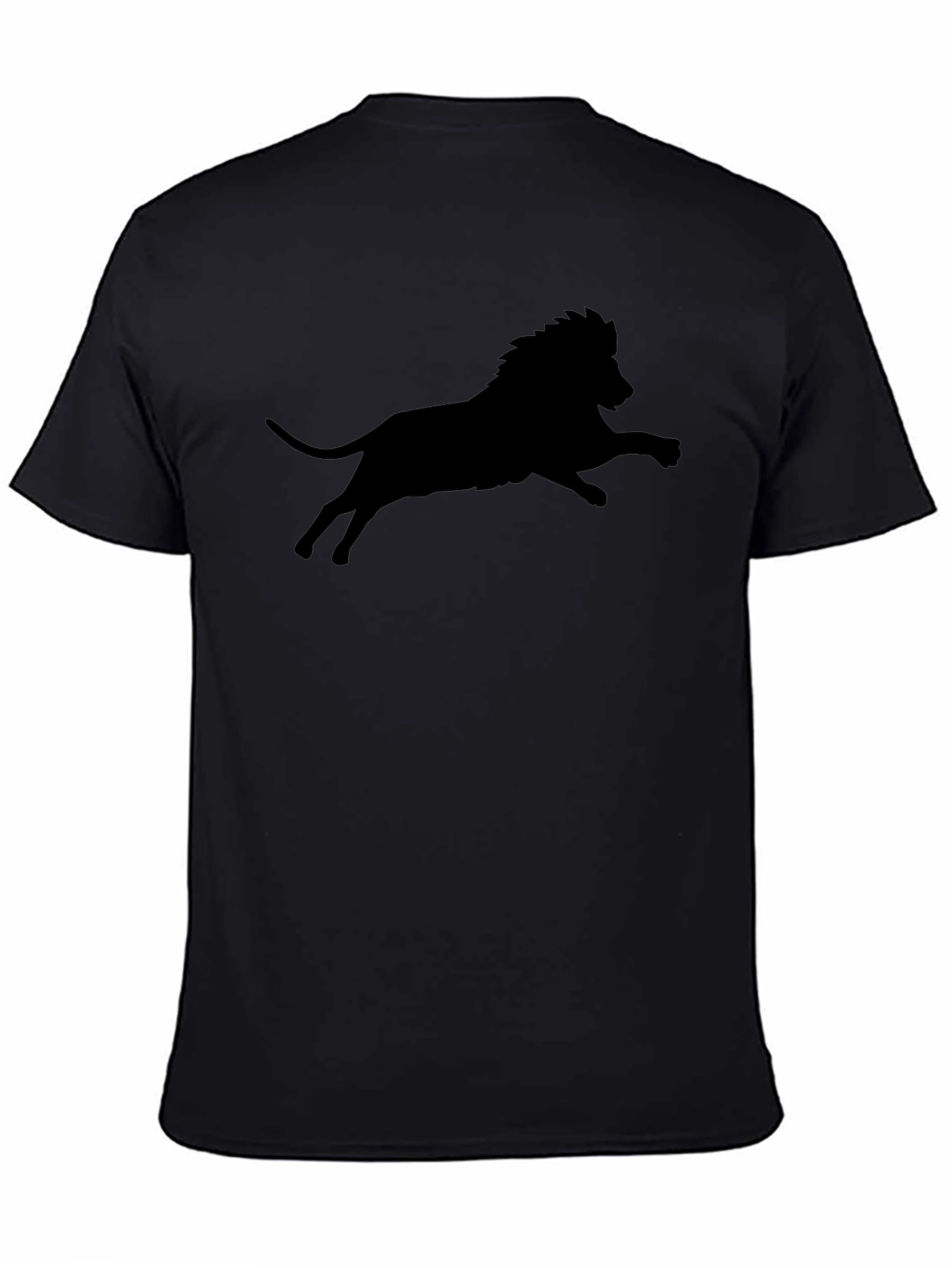 Black Lion Silhouette Graphic T-Shirt