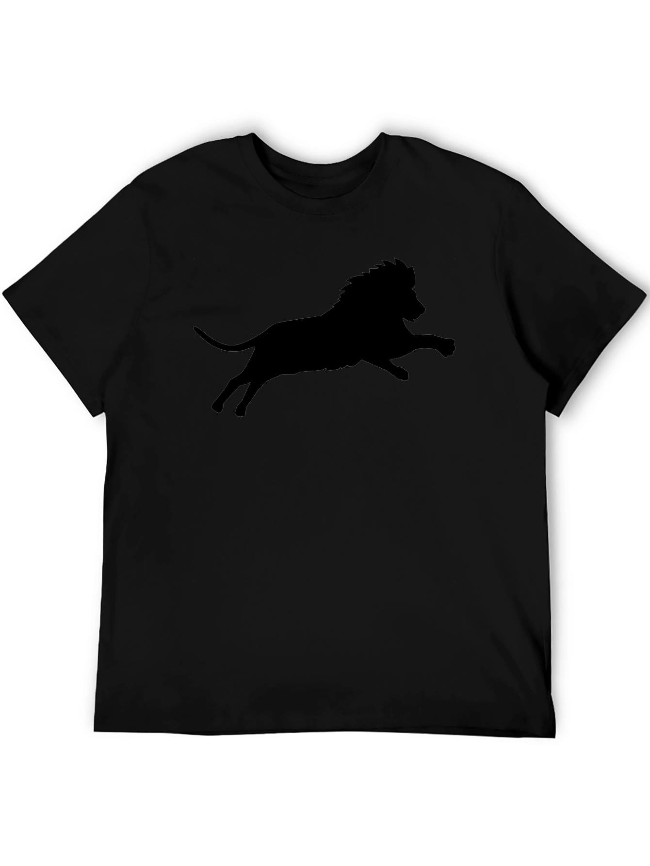 Black Lion Silhouette Graphic T-Shirt