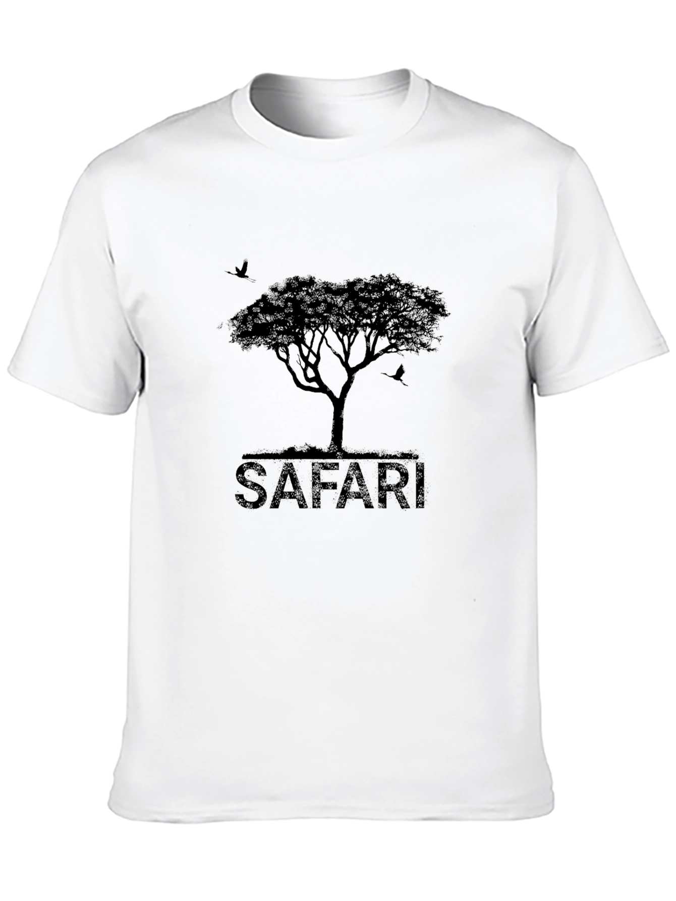 Safari Tree Graphic T-Shirt - Black