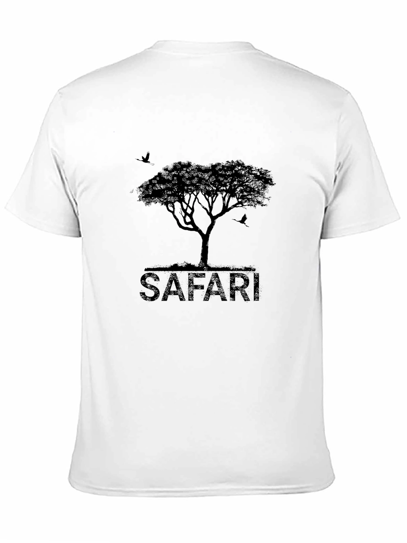 Safari Tree Graphic T-Shirt - Black