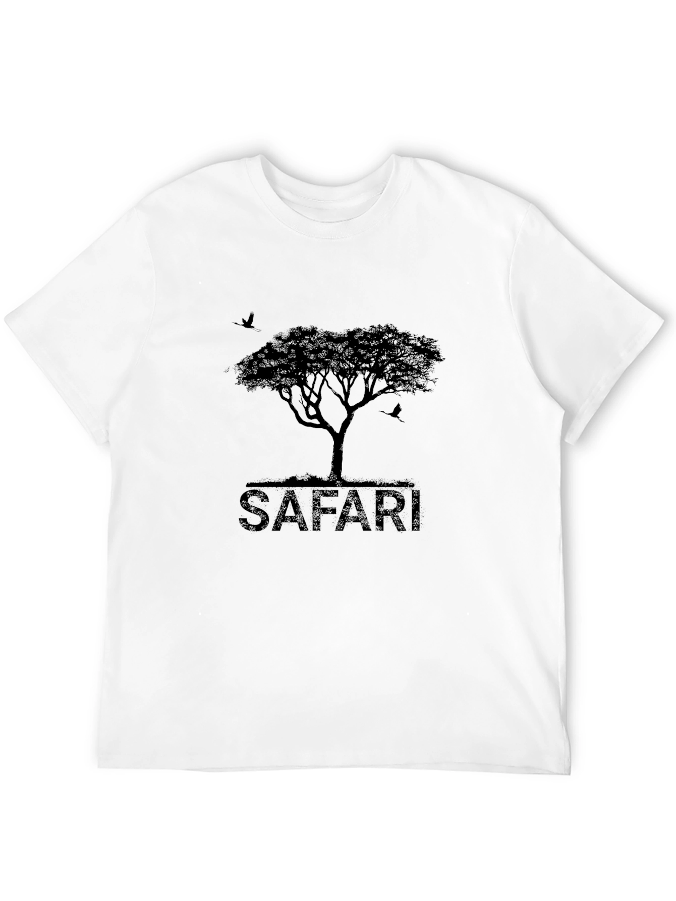 Safari Tree Graphic T-Shirt - Black