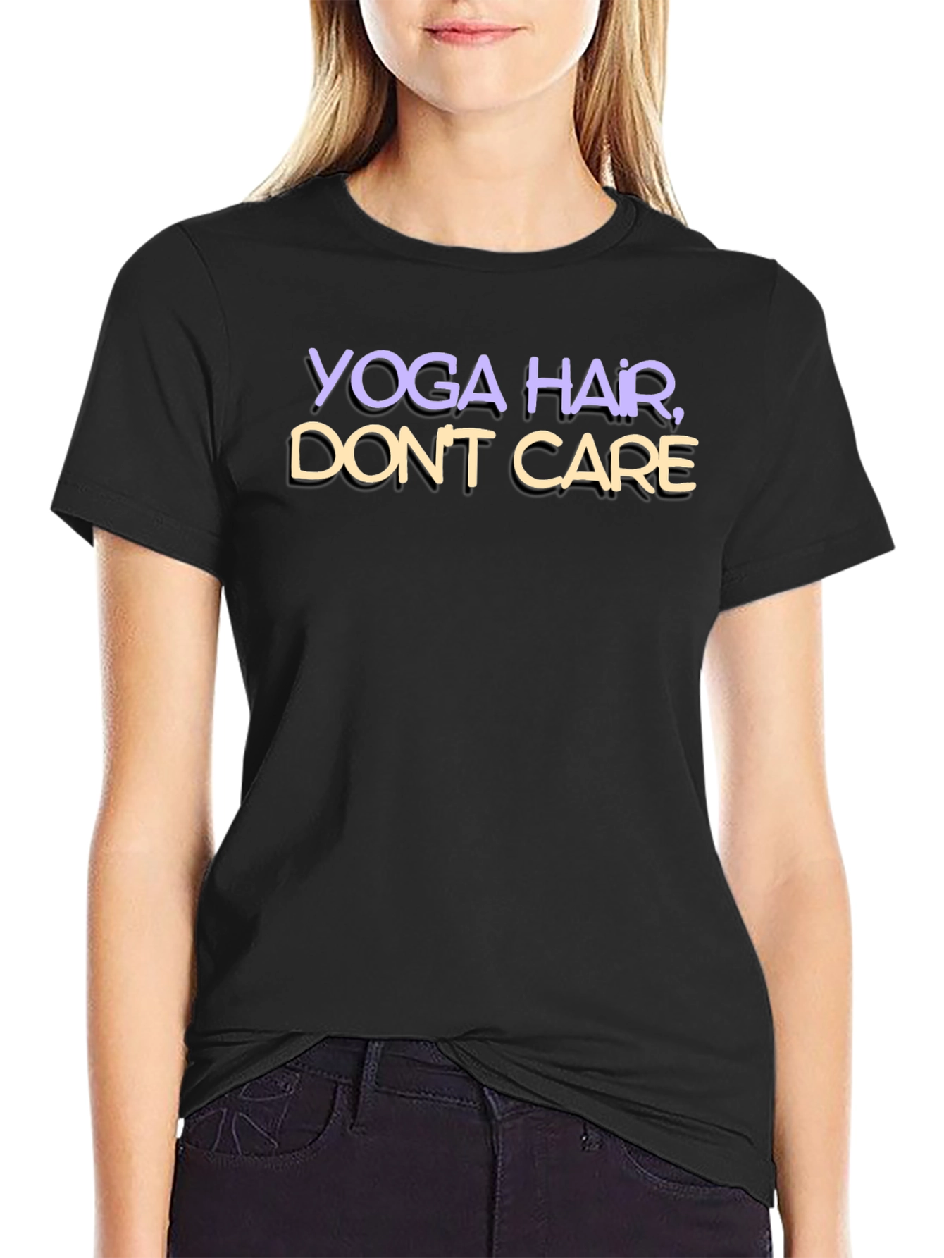 Yoga Hair Dont Care Graphic Tee