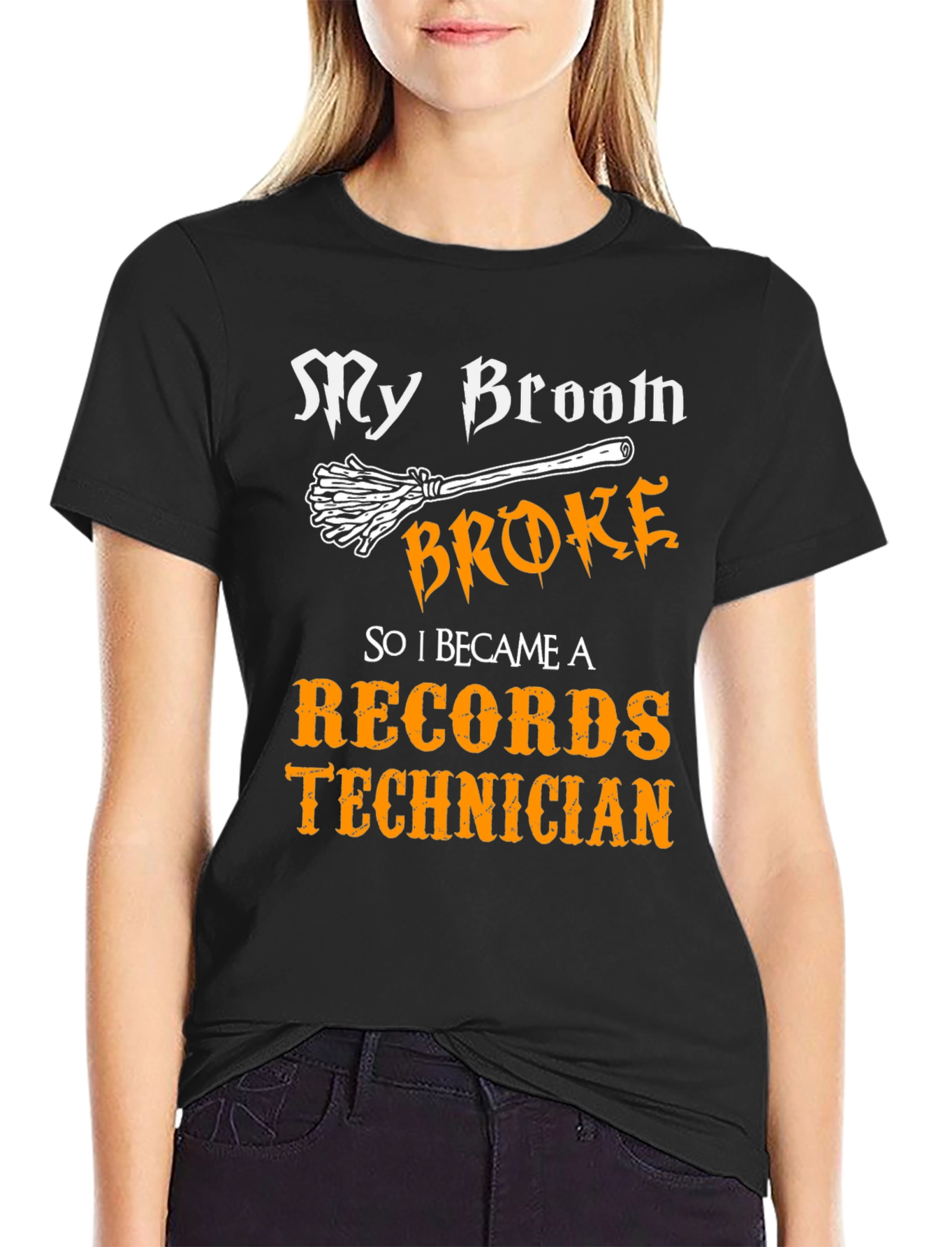 My Broom Broke Records Technician T-Shirt