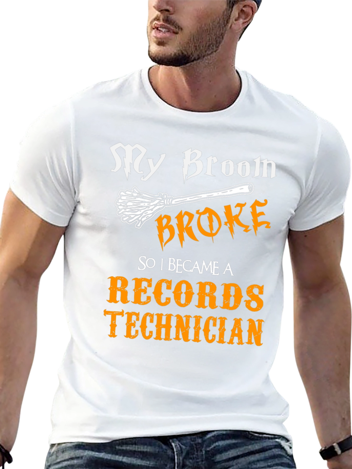 My Broom Broke Records Technician T-Shirt