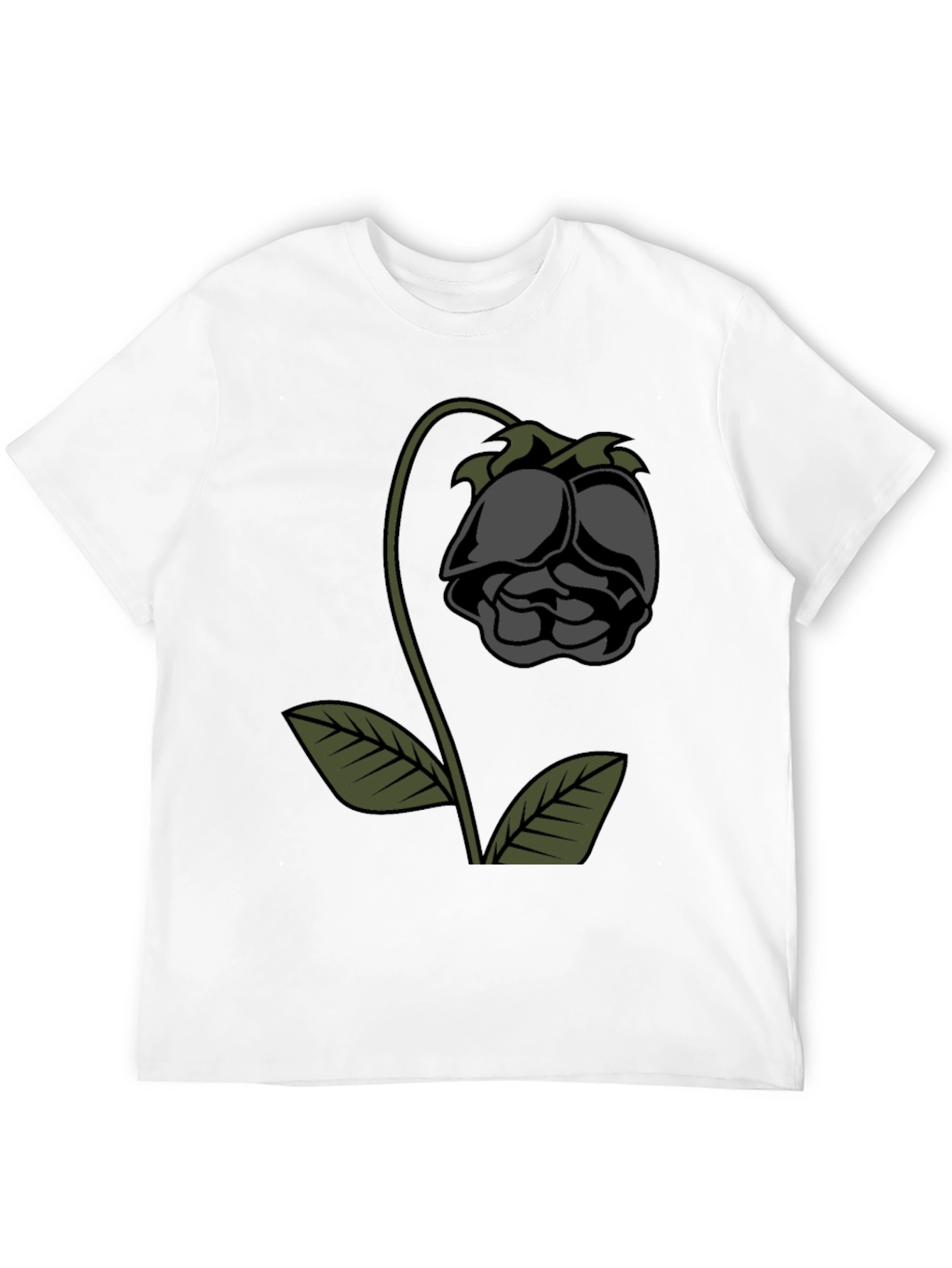 Dark Rose Graphic Tee - Stylish Comfort