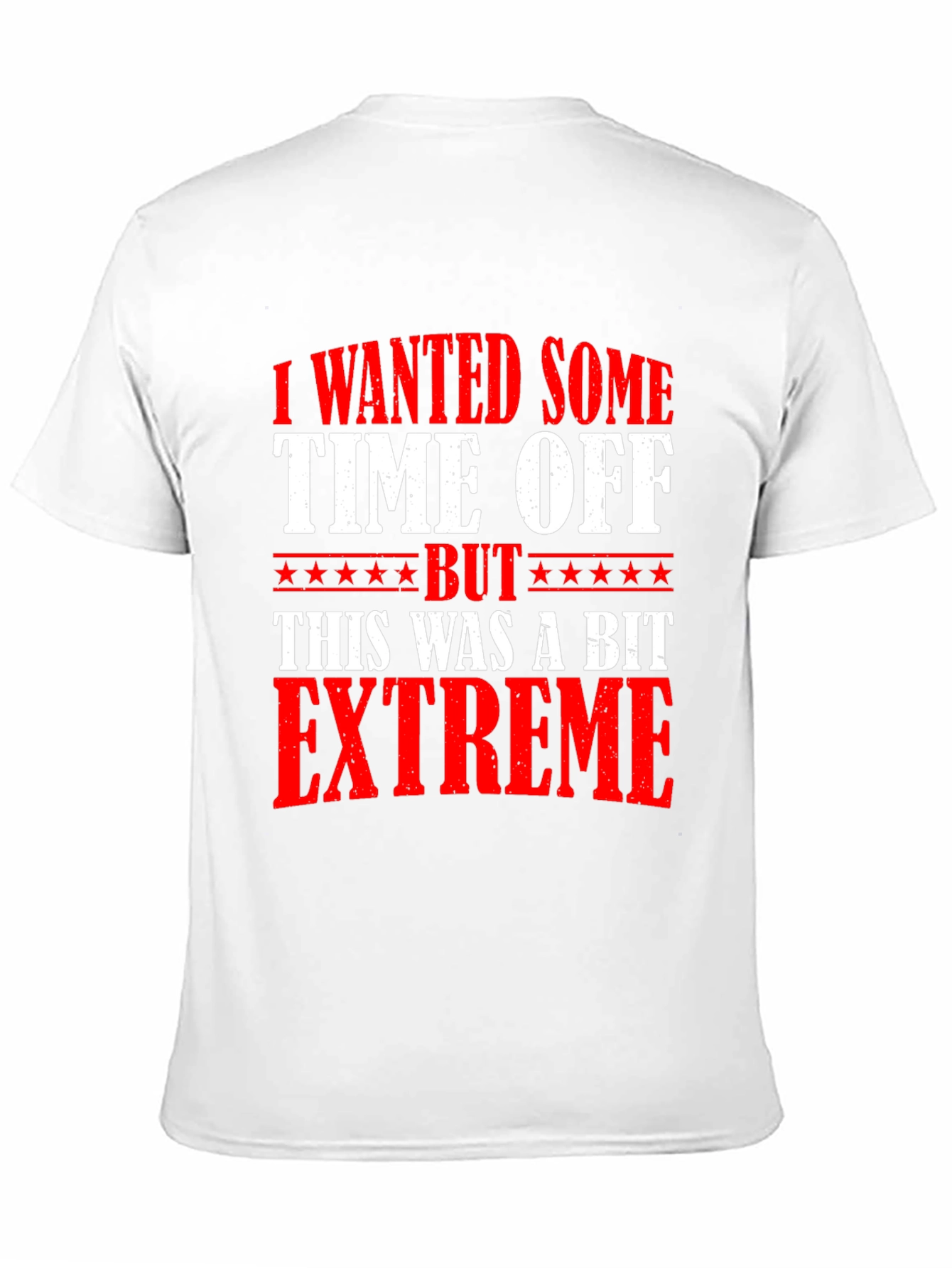 Funny Extreme Time Off Black Cotton T-Shirt