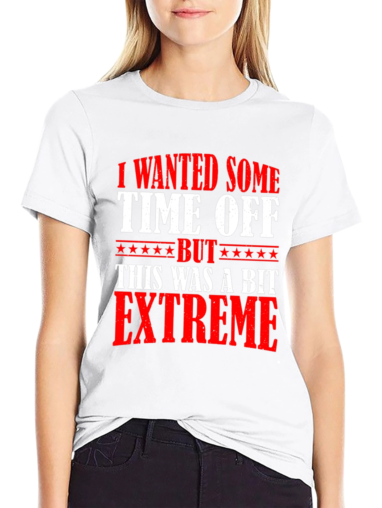 Funny Extreme Time Off Black Cotton T-Shirt