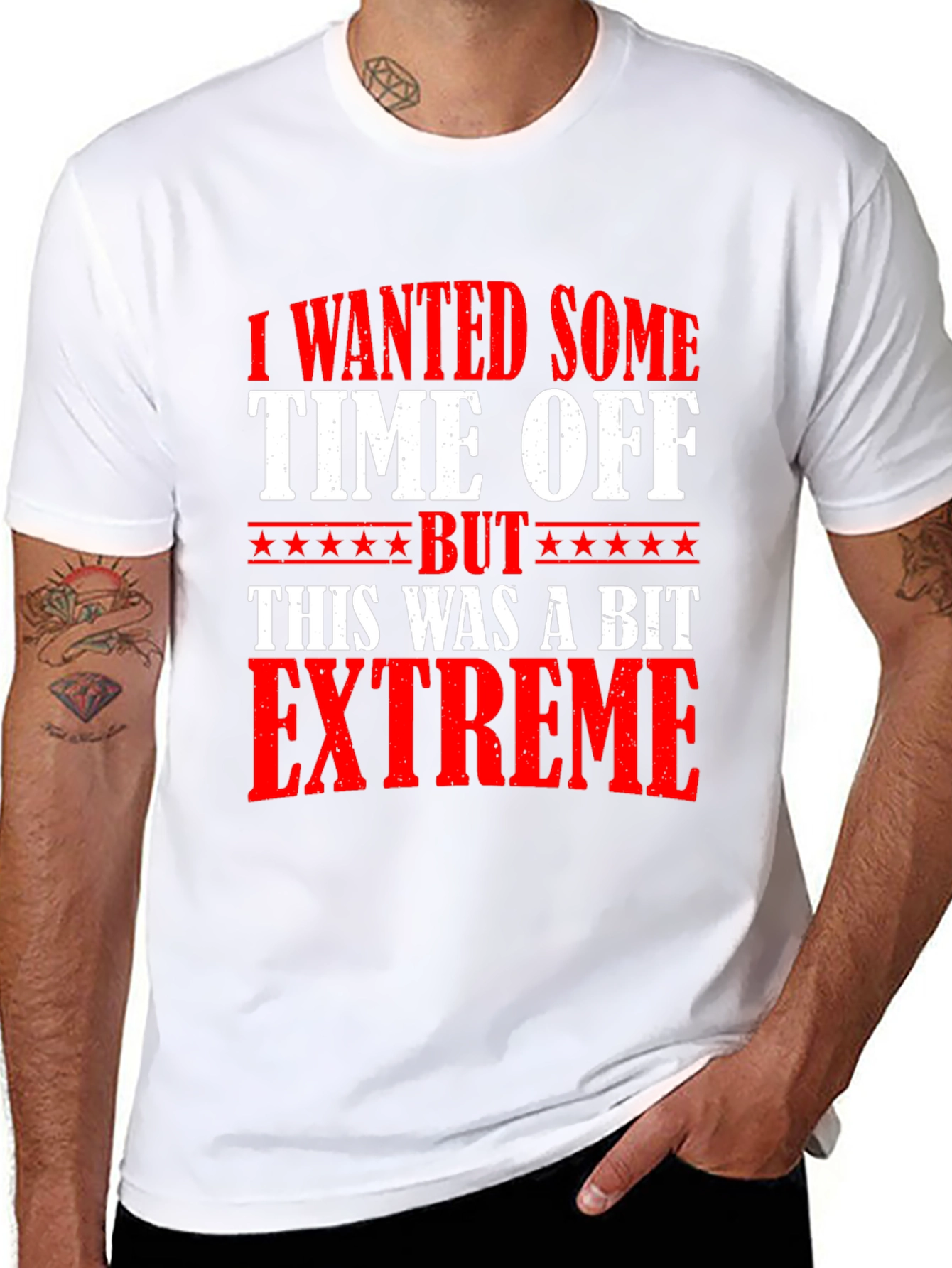 Funny Extreme Time Off Black Cotton T-Shirt