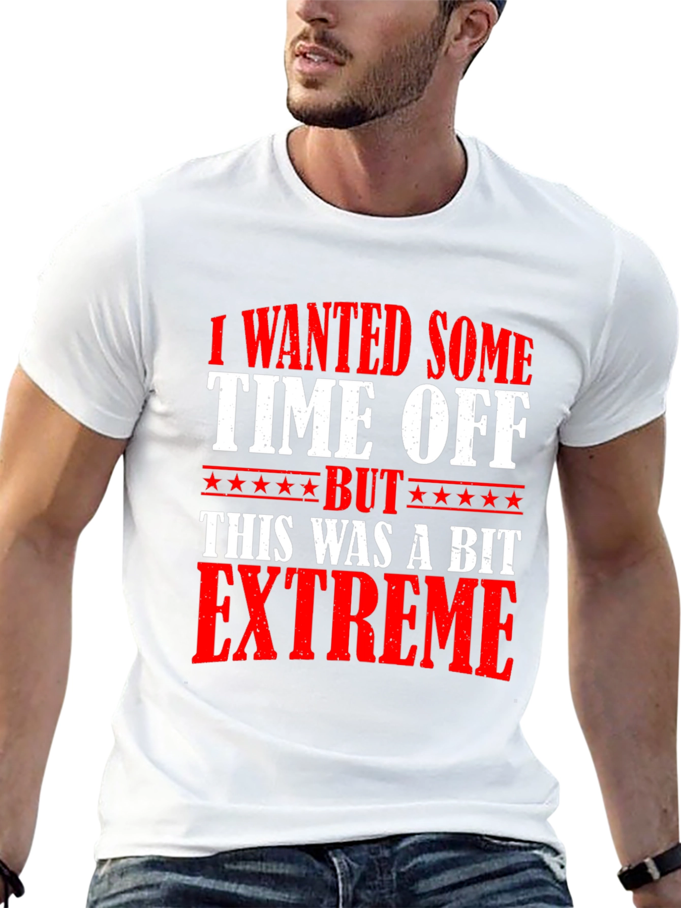 Funny Extreme Time Off Black Cotton T-Shirt