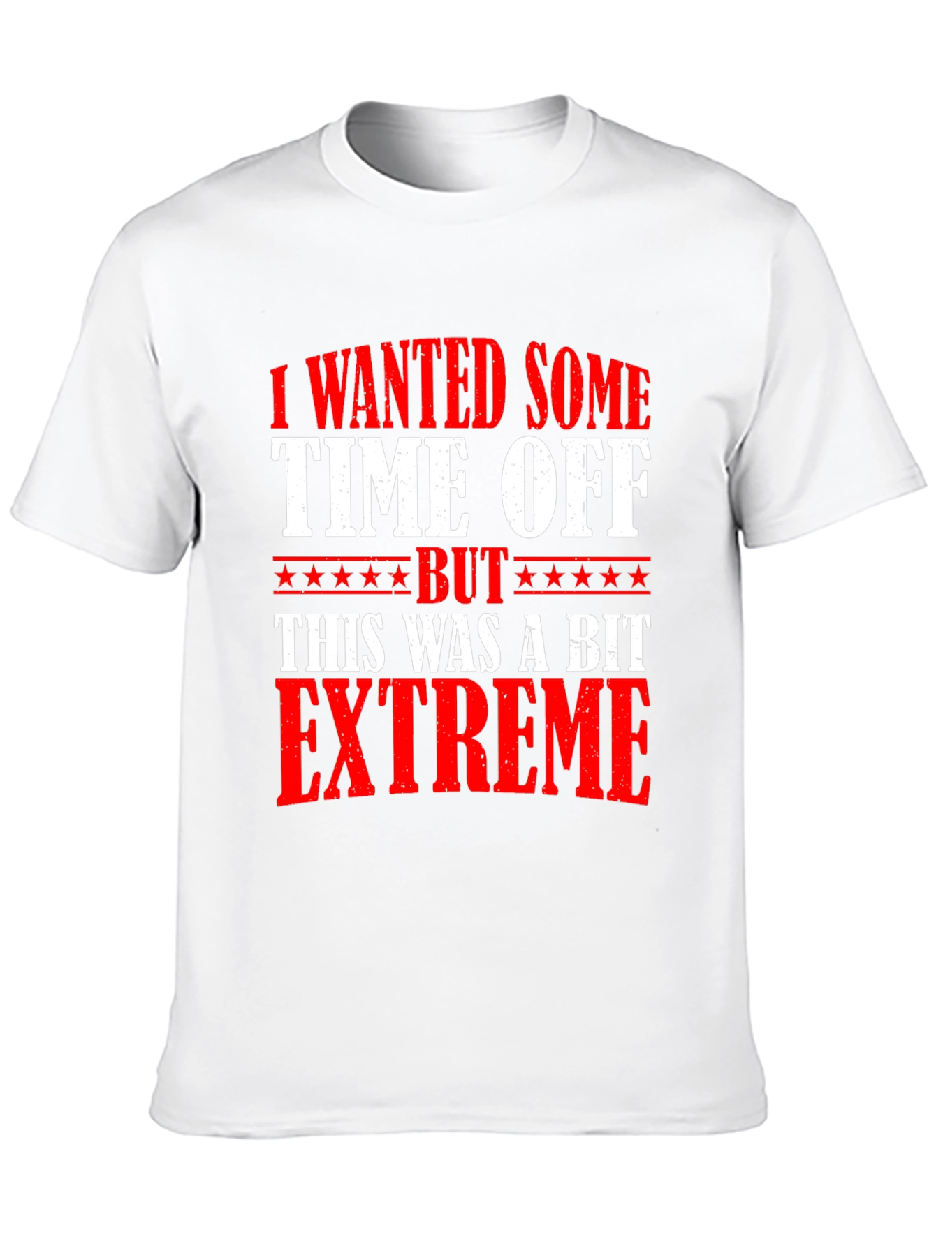 Funny Extreme Time Off Black Cotton T-Shirt