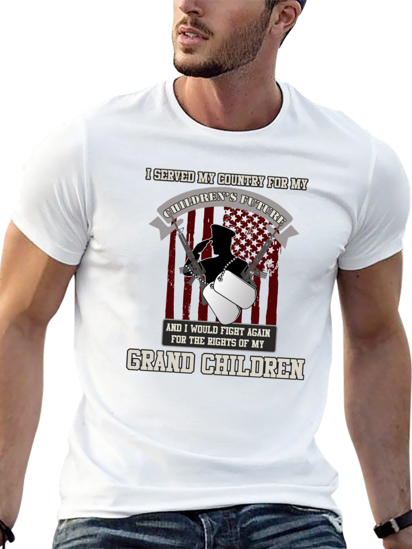 Patriotic Veteran Grandchildren T-Shirt