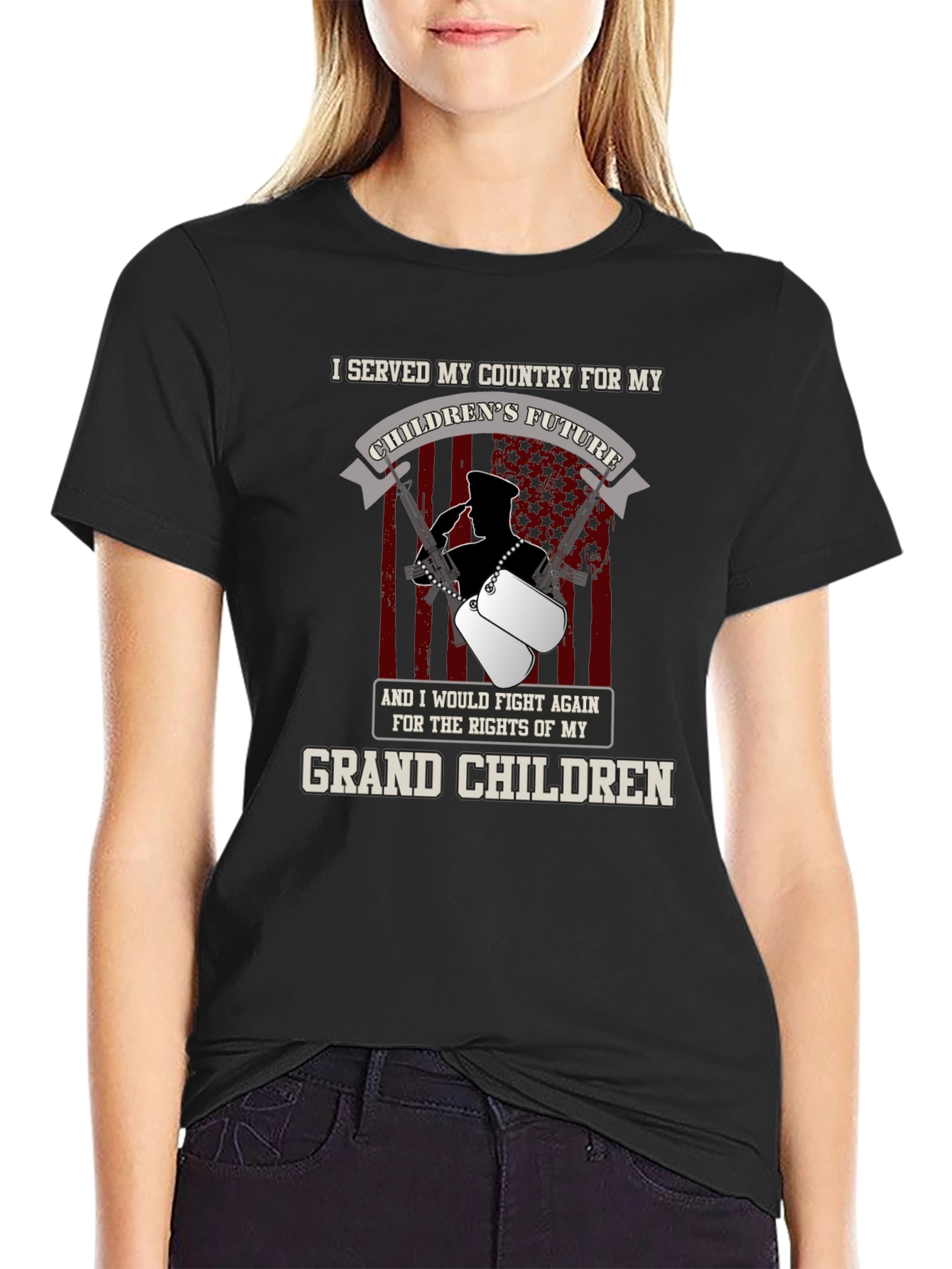 Patriotic Veteran Grandchildren T-Shirt