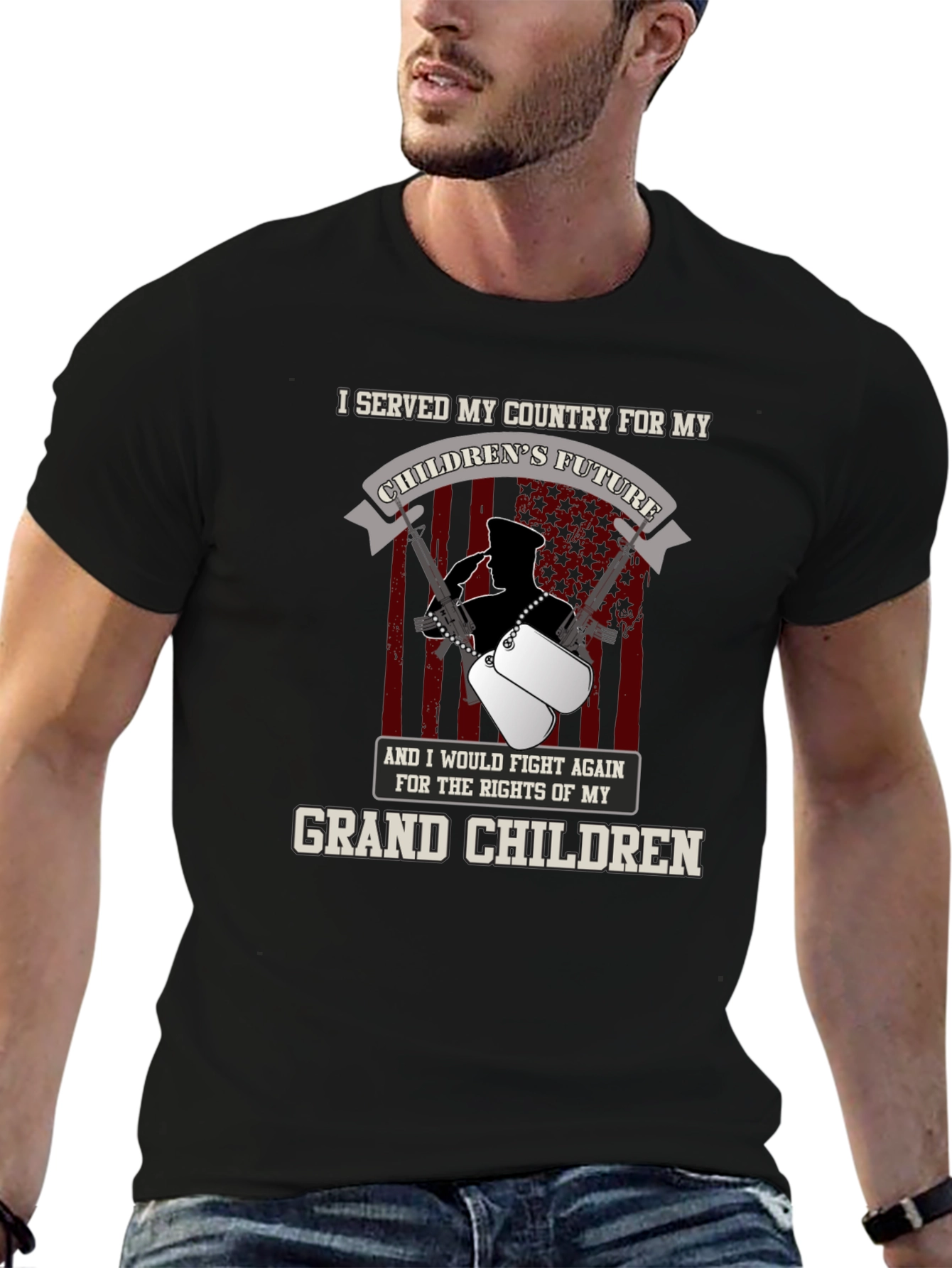 Patriotic Veteran Grandchildren T-Shirt