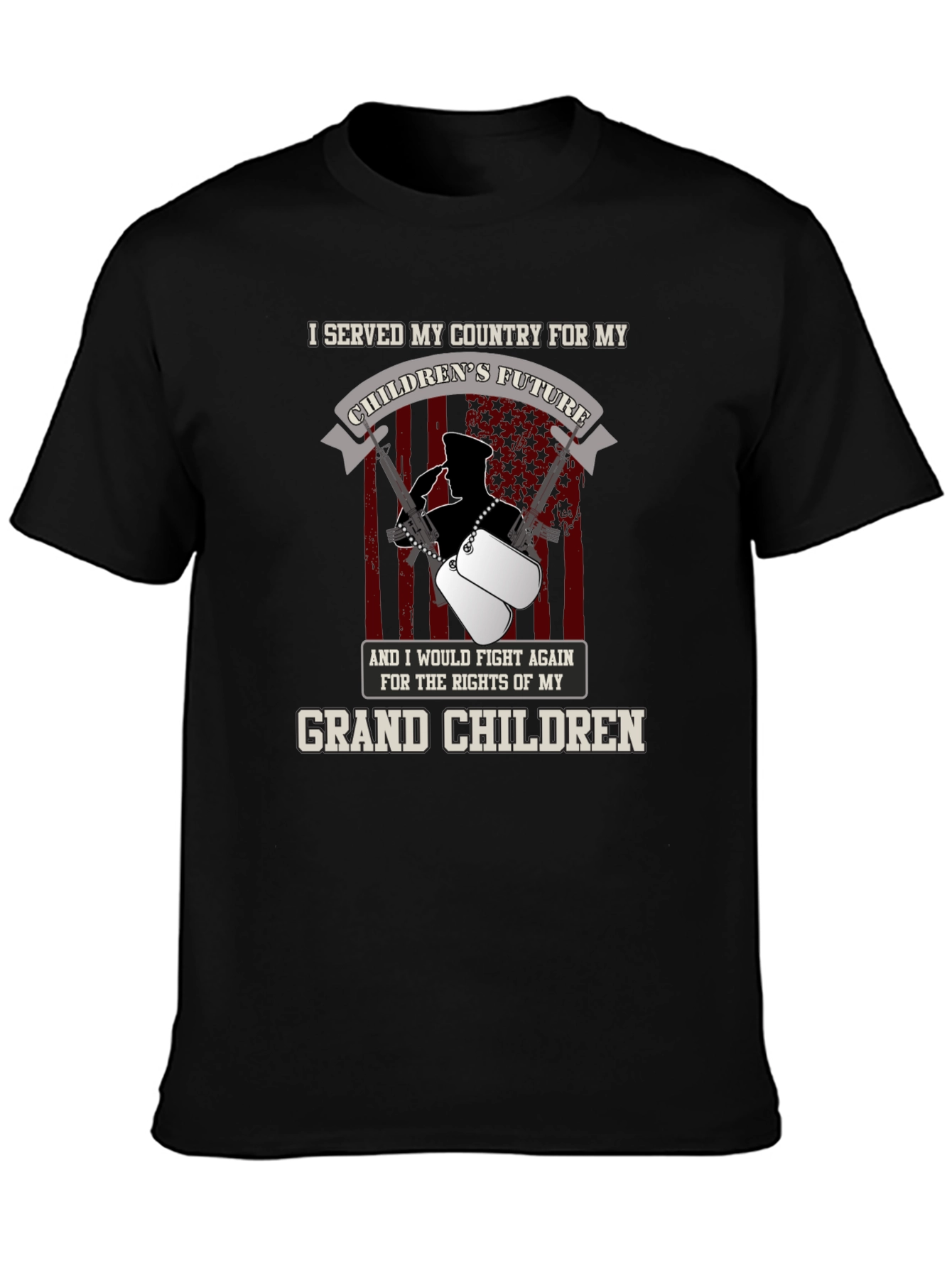 Patriotic Veteran Grandchildren T-Shirt
