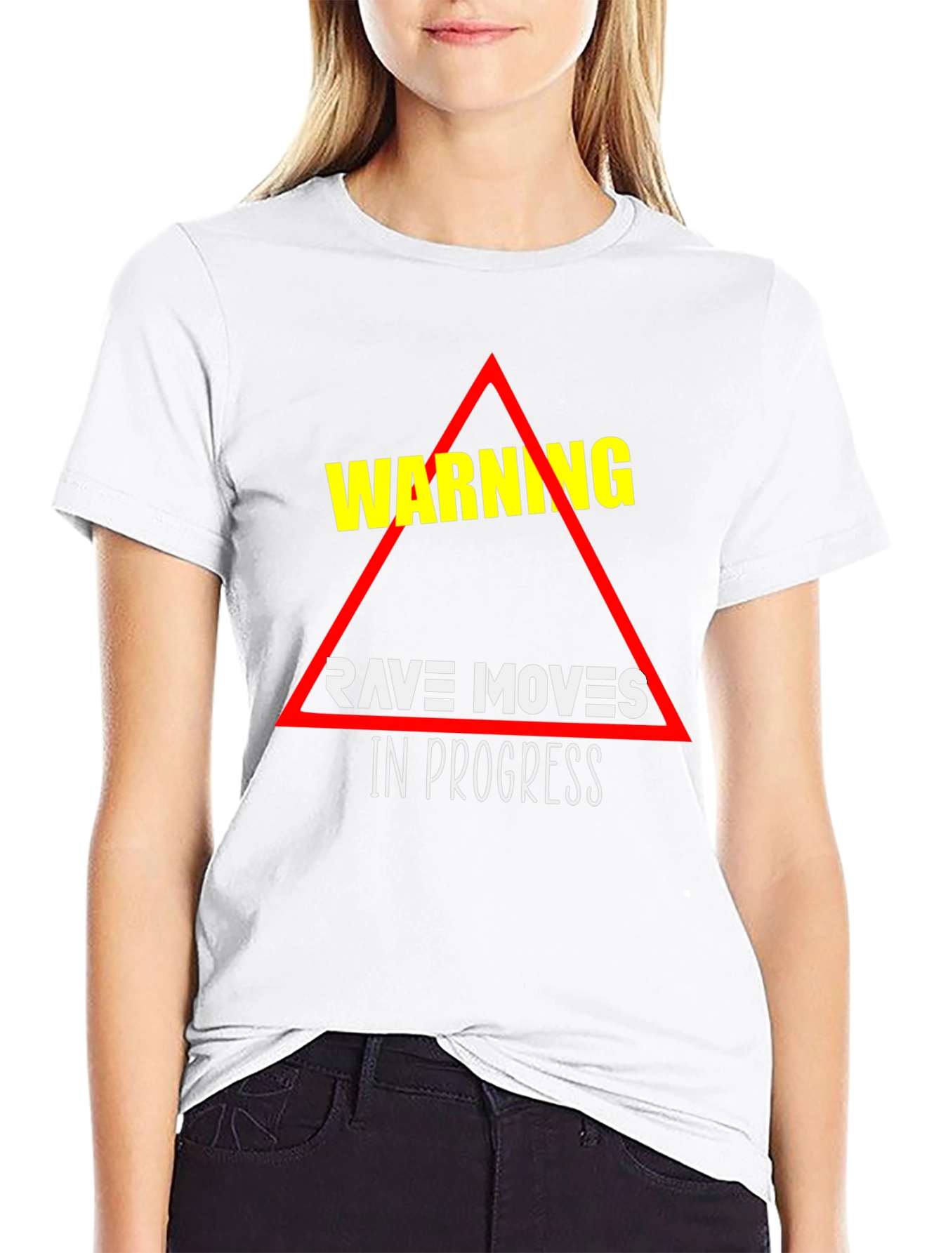 Warning Rave Moves in Progress Graphic T-Shirt