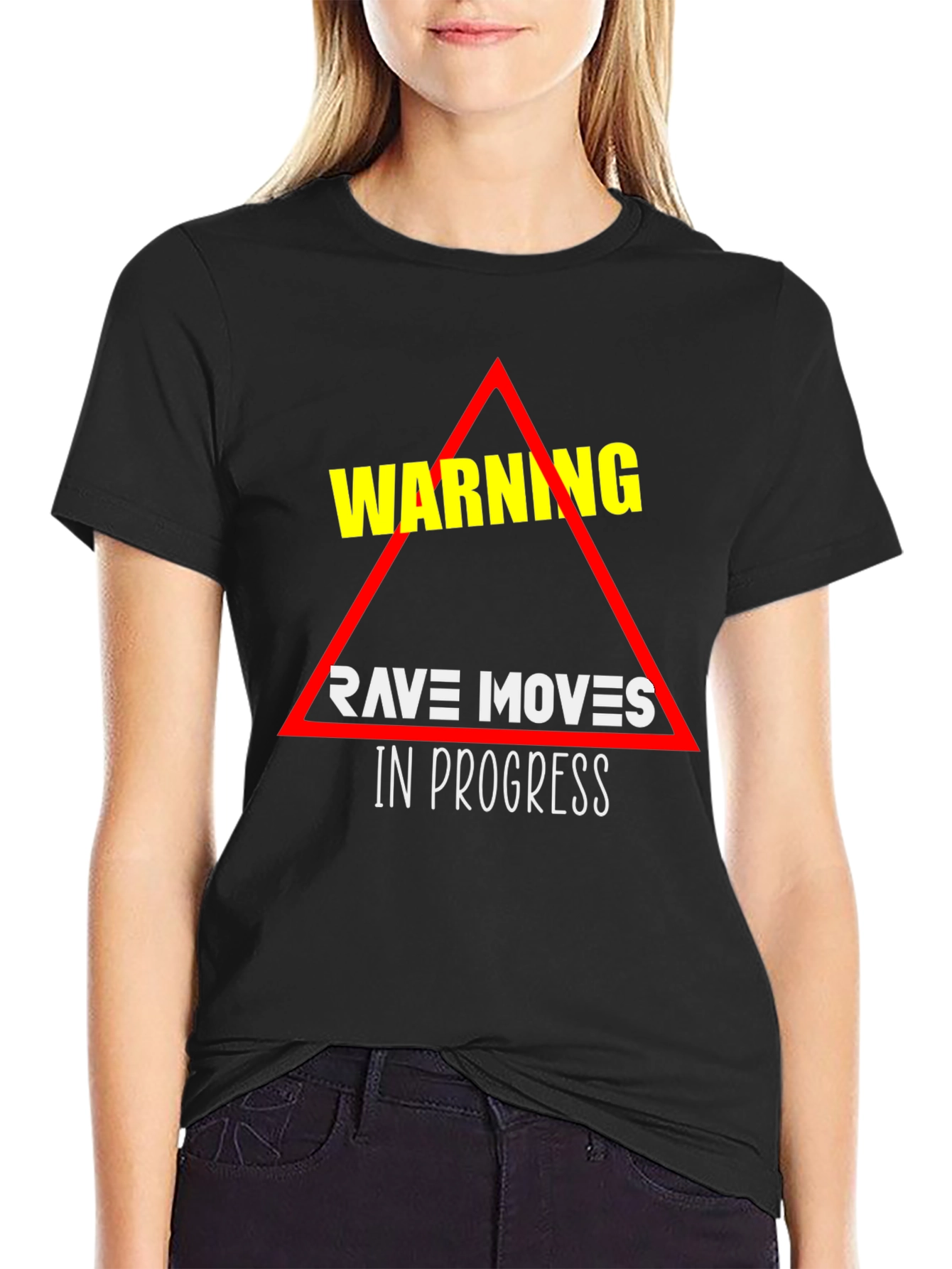 Warning Rave Moves in Progress Graphic T-Shirt