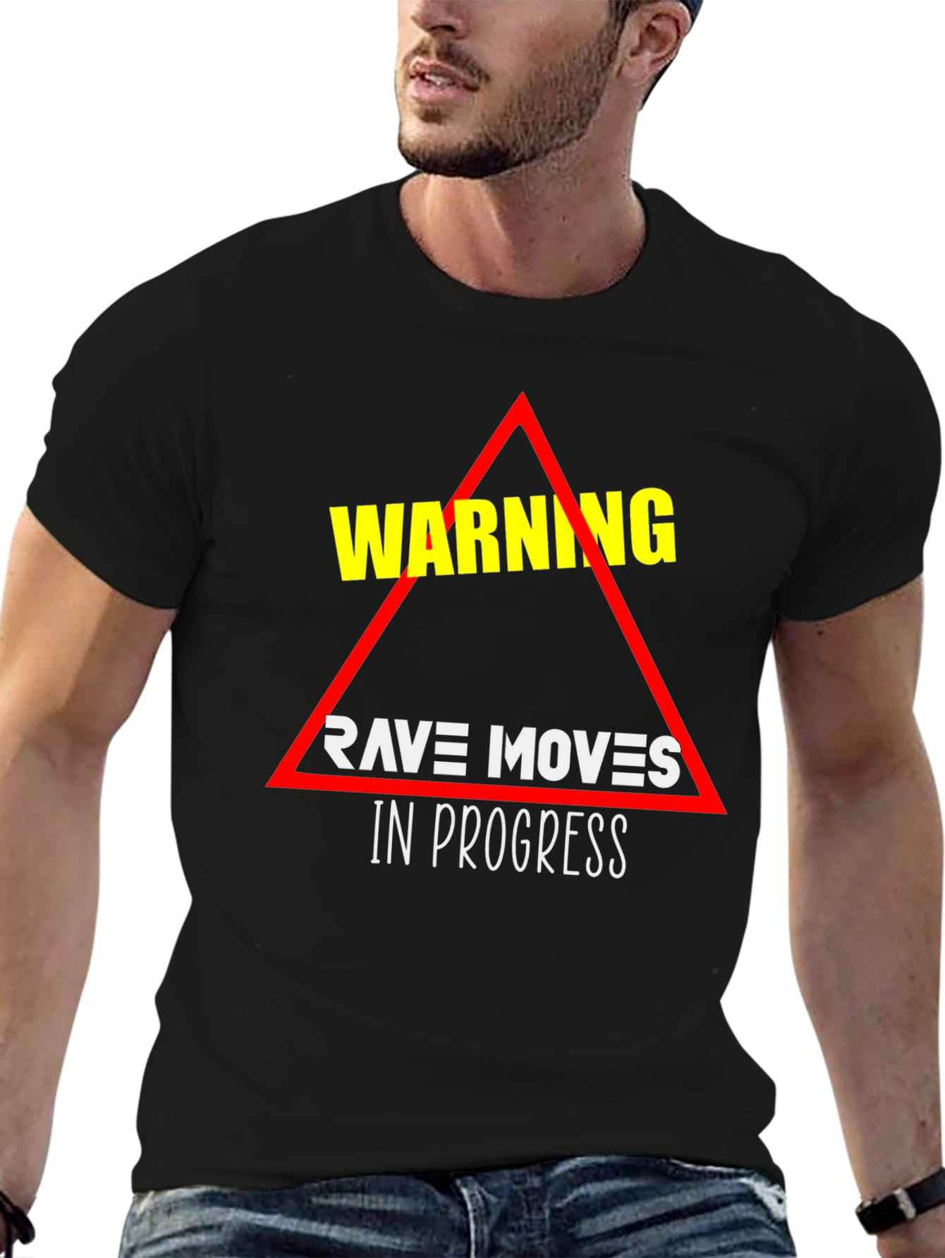 Warning Rave Moves in Progress Graphic T-Shirt