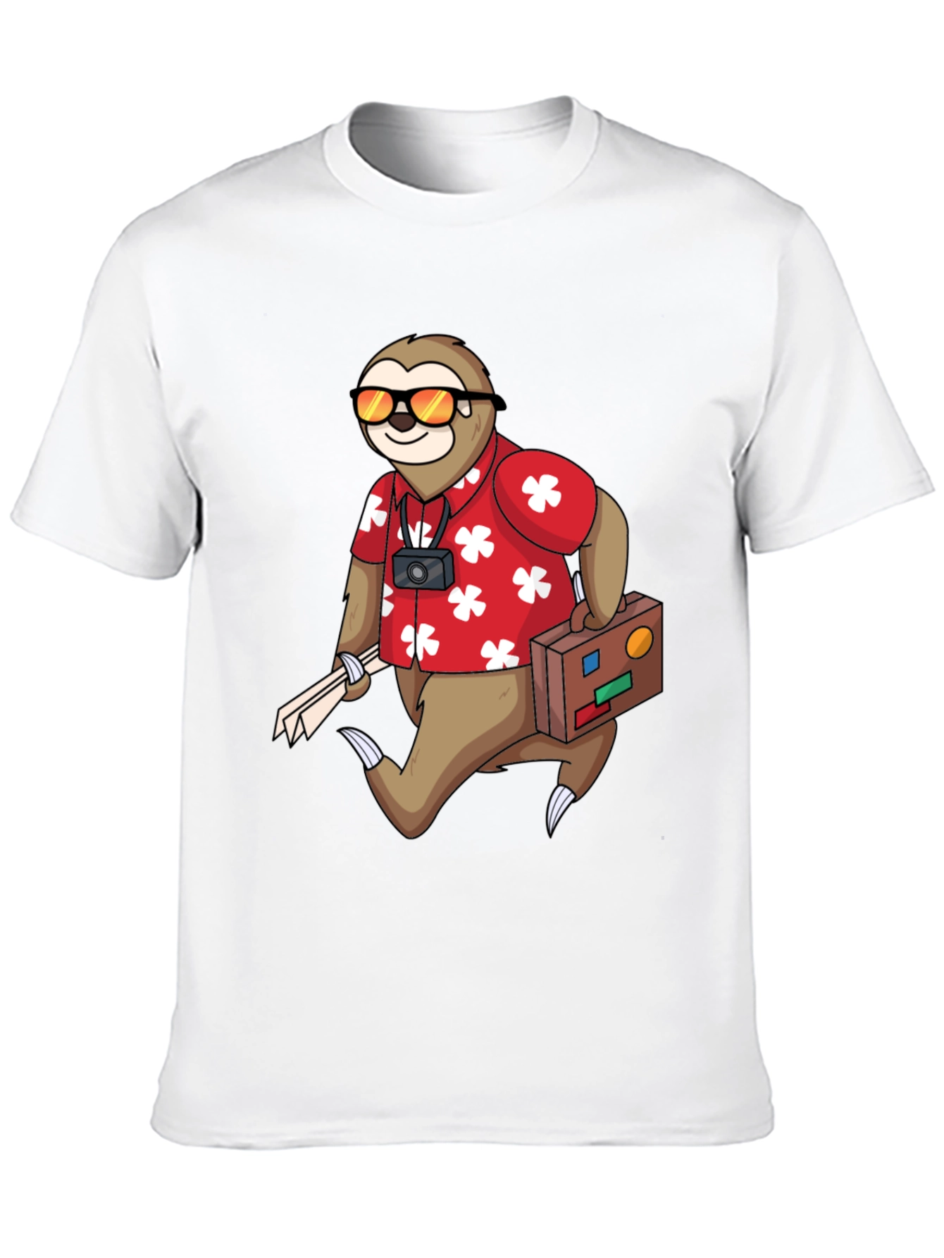 Sloth Tourist Graphic Tee - Comfy & Fun