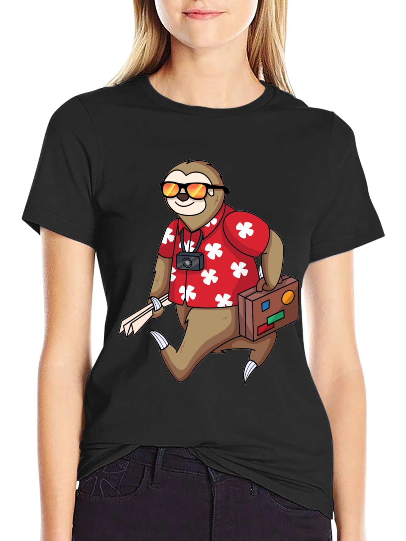 Sloth Tourist Graphic Tee - Comfy & Fun