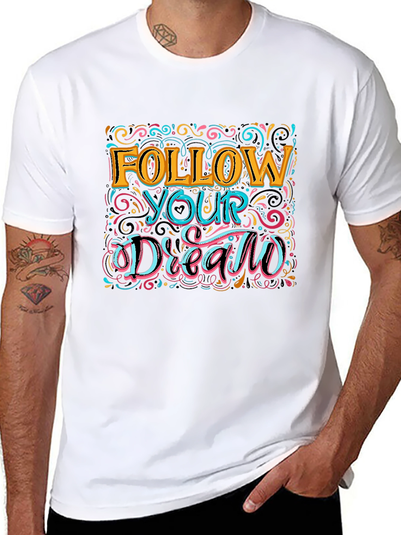 Follow Your Dreams Graphic T-Shirt - Motivational Tee