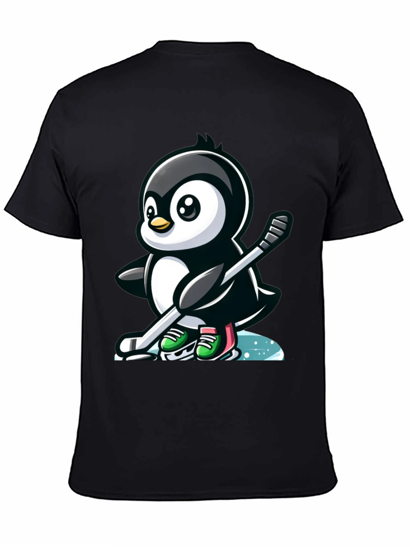 Hockey Penguin T-Shirt - Cool Cartoon Tee