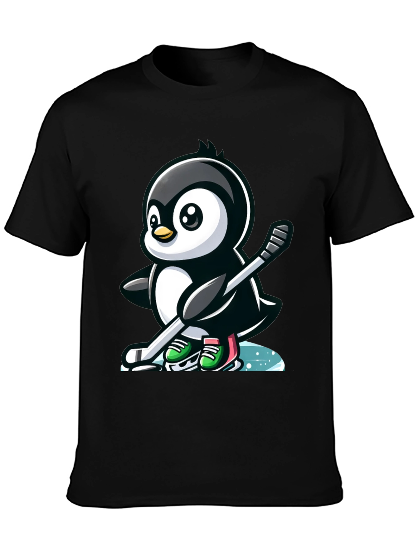 Hockey Penguin T-Shirt - Cool Cartoon Tee