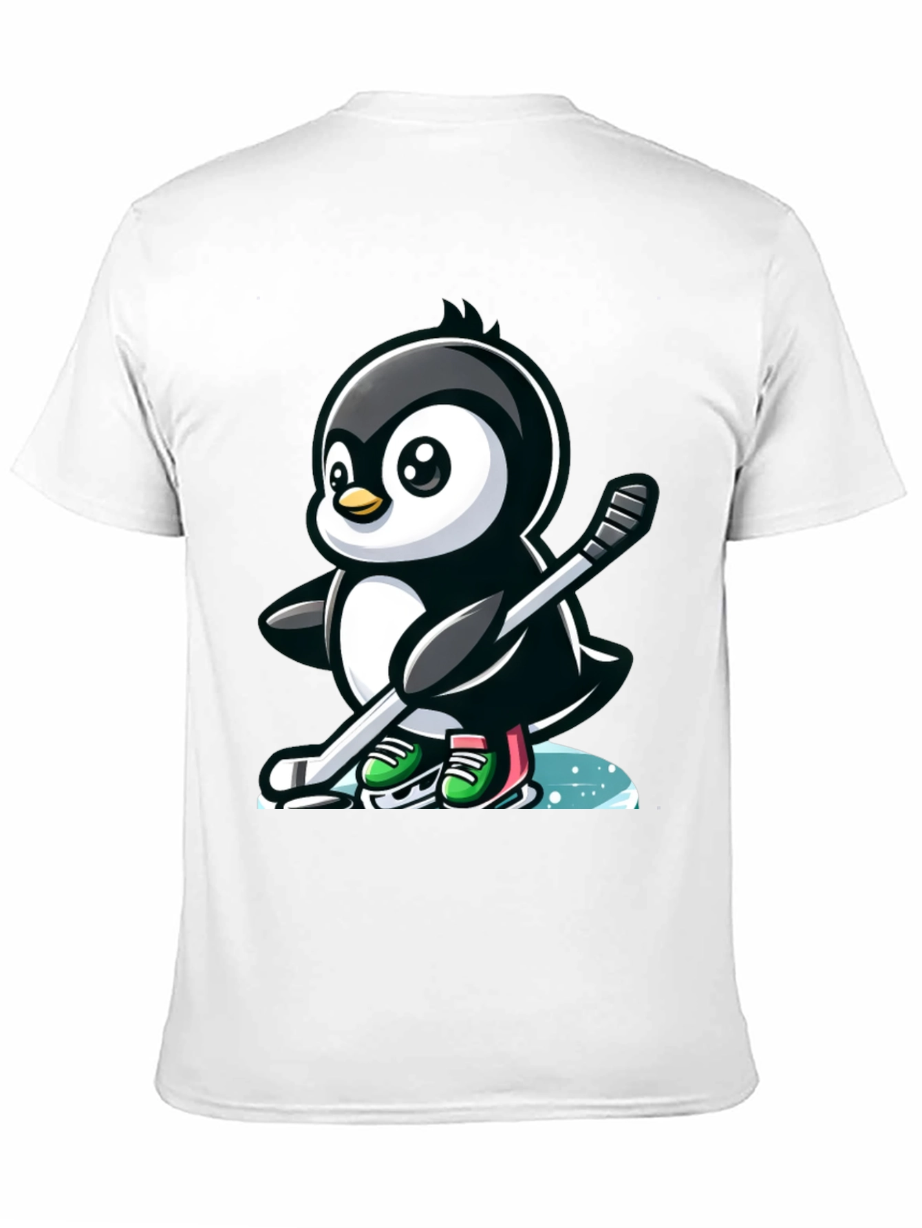 Hockey Penguin T-Shirt - Cool Cartoon Tee