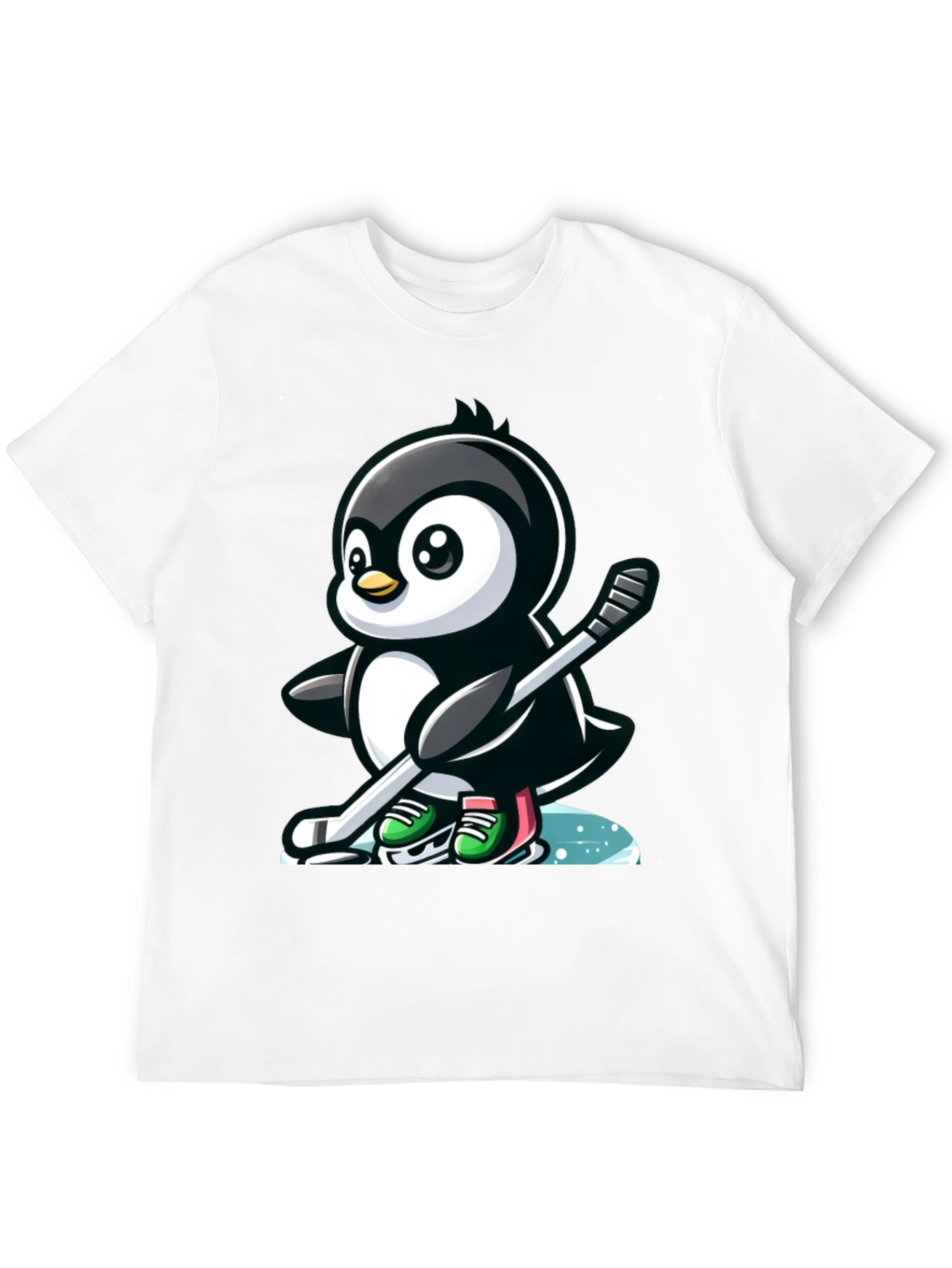Hockey Penguin T-Shirt - Cool Cartoon Tee