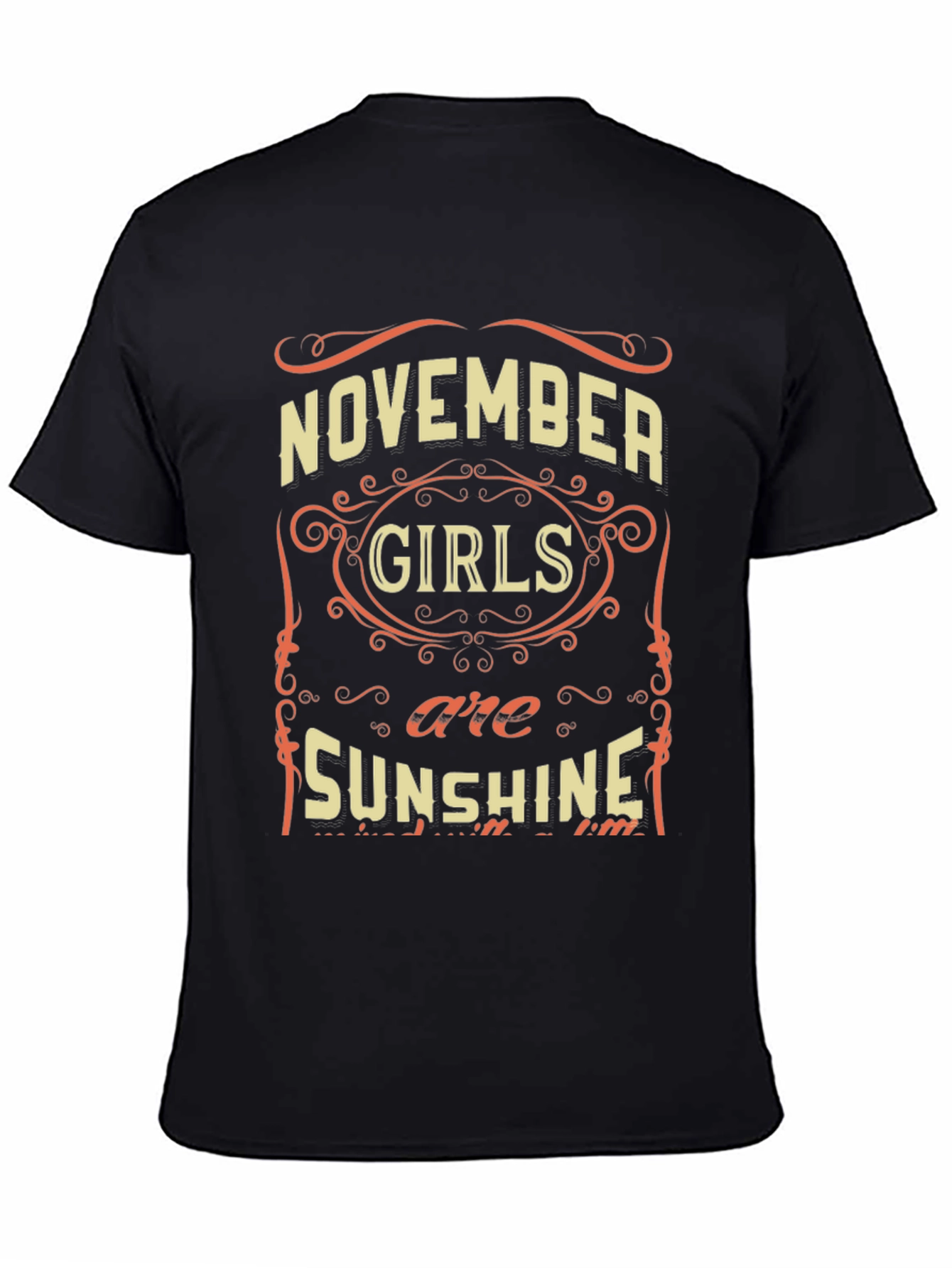 November Girls Sunshine Black T-Shirt