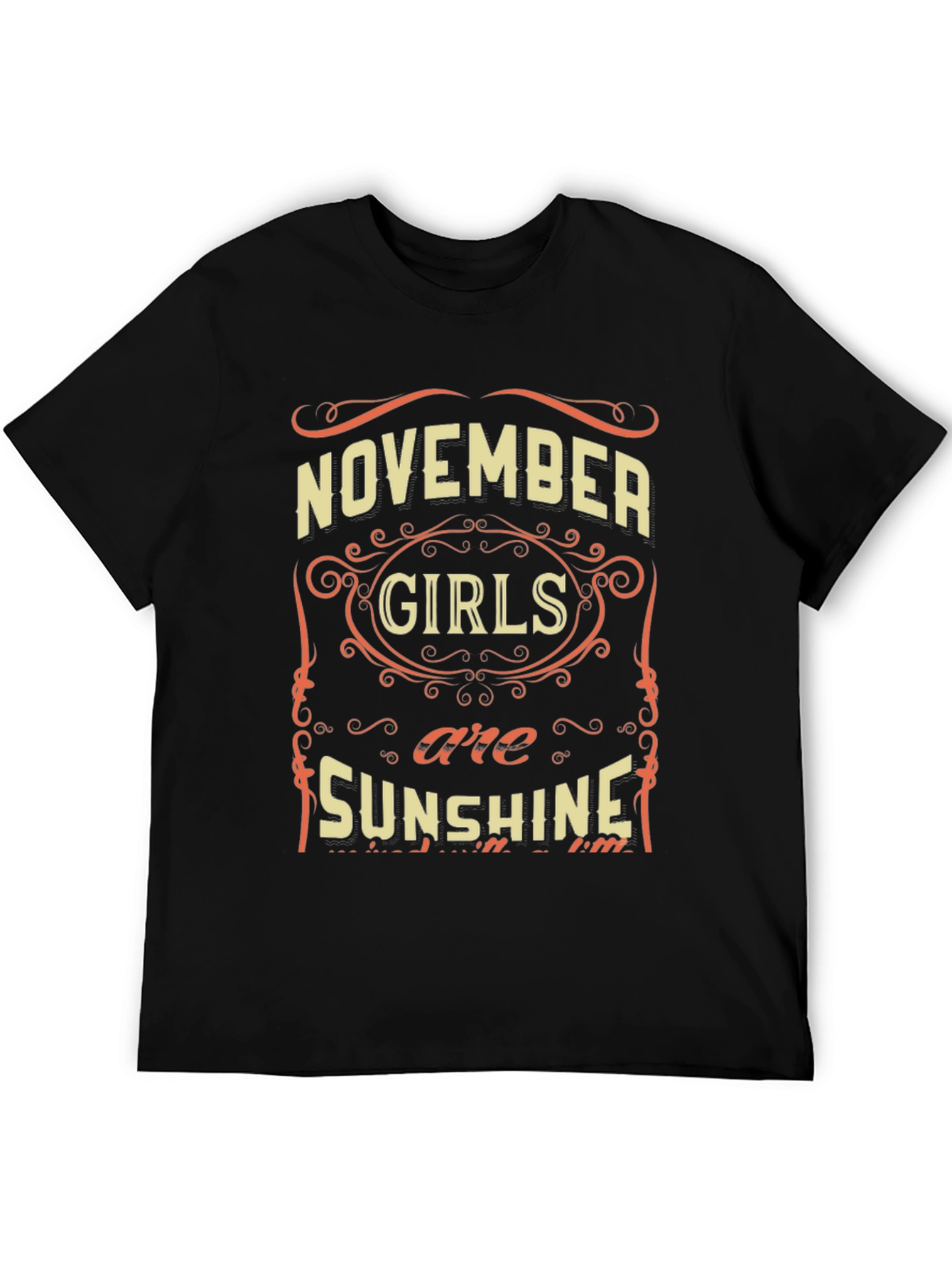 November Girls Sunshine Black T-Shirt
