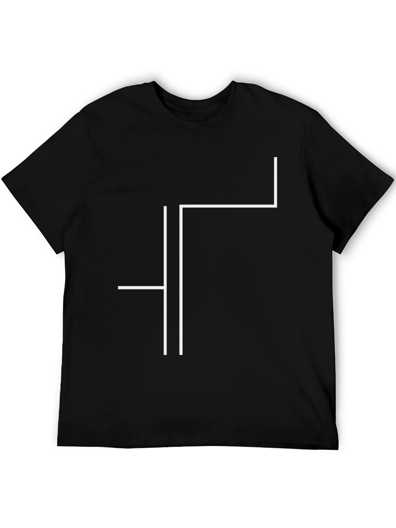 Modern Minimalist Graphic Tee - Black
