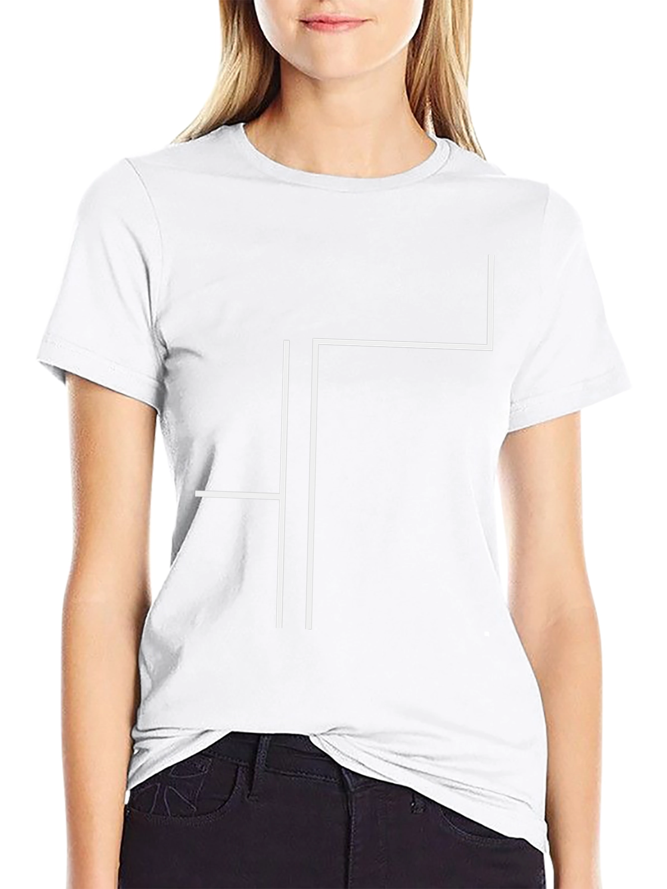 Modern Minimalist Graphic Tee - Black