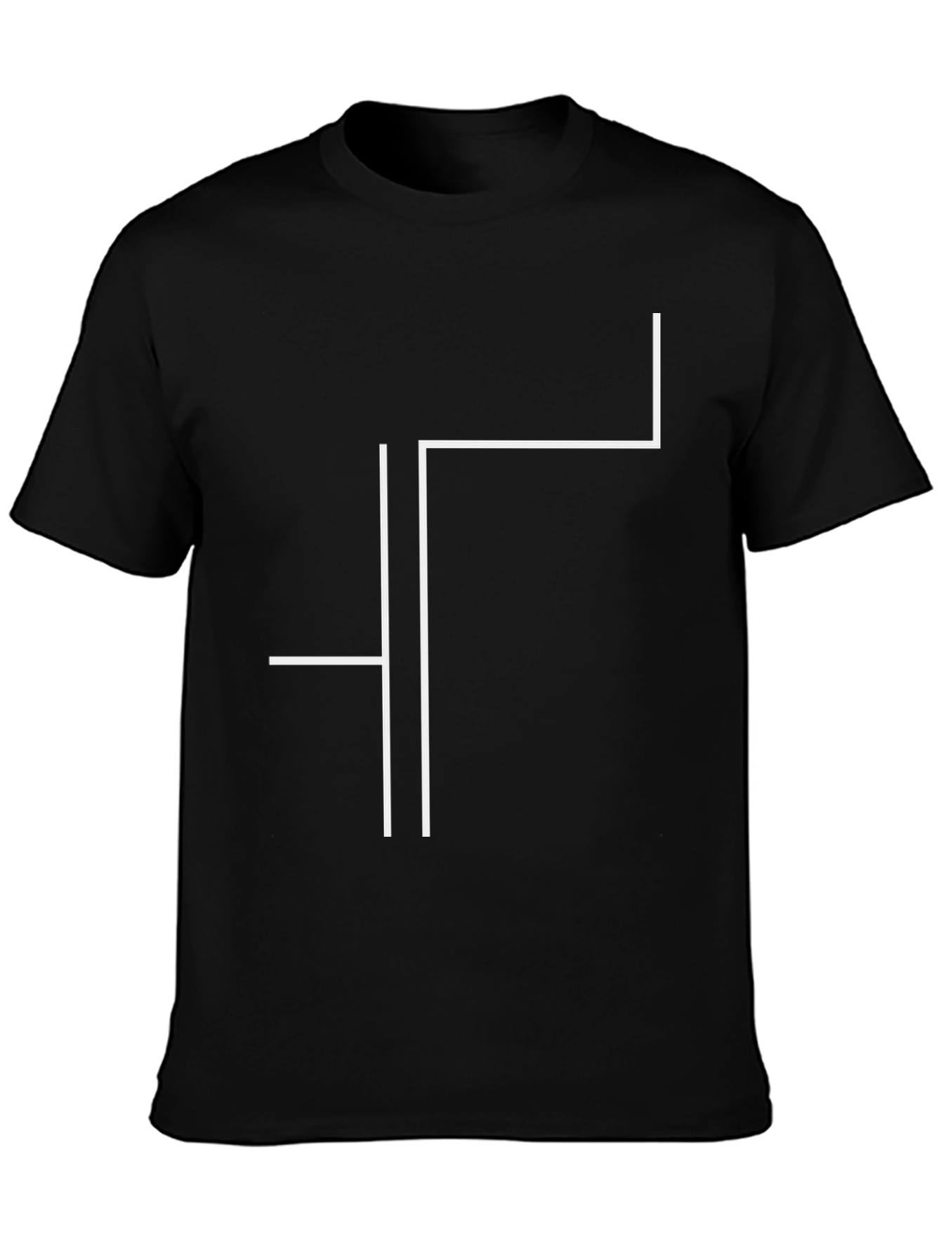 Modern Minimalist Graphic Tee - Black