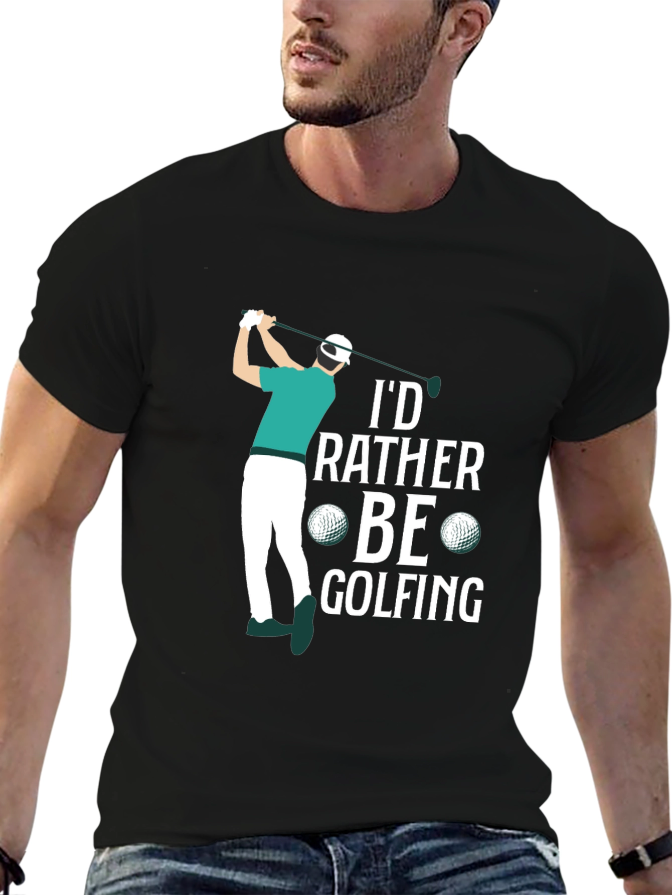 Id Rather Be Golfing Graphic T-Shirt