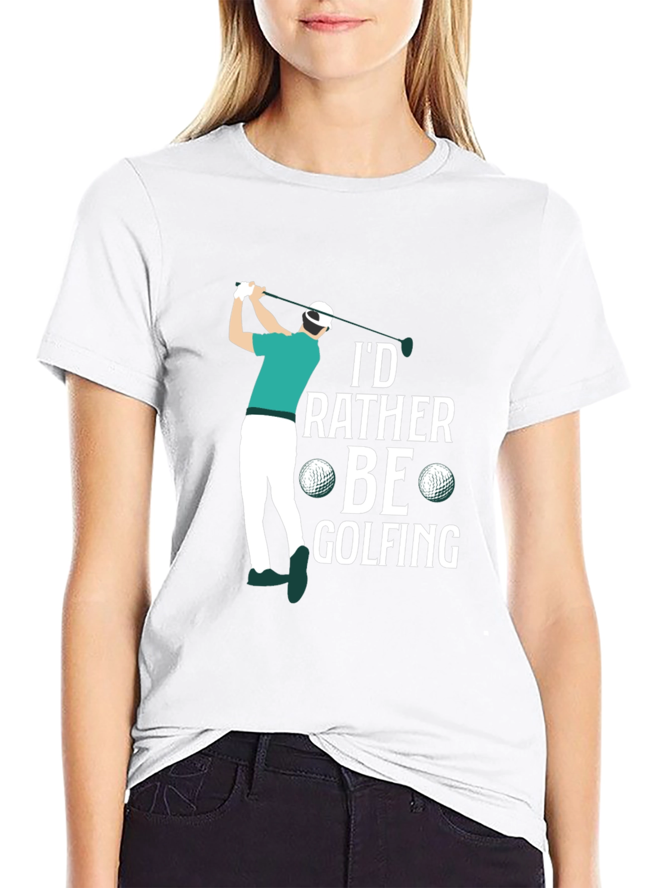 Id Rather Be Golfing Graphic T-Shirt