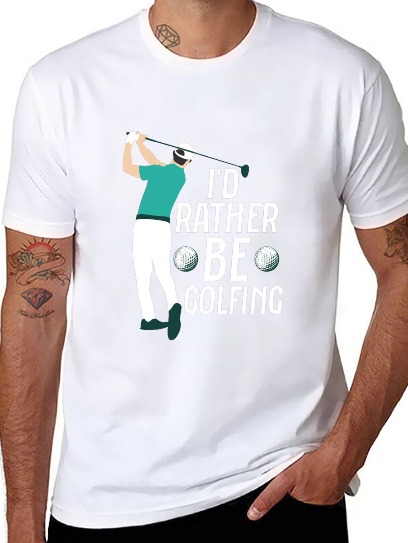 Id Rather Be Golfing Graphic T-Shirt