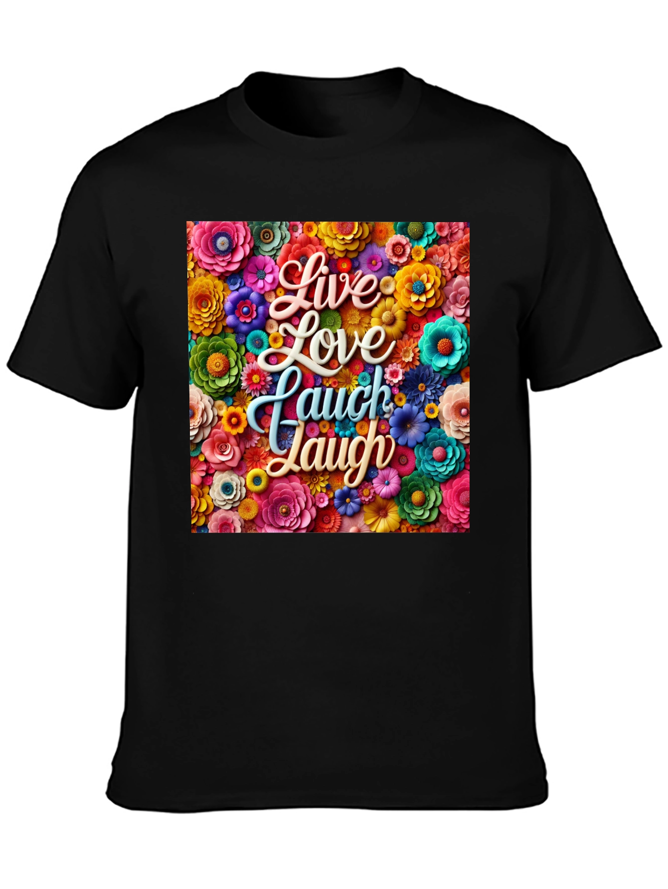 Floral Live Love Laugh Graphic T-Shirt